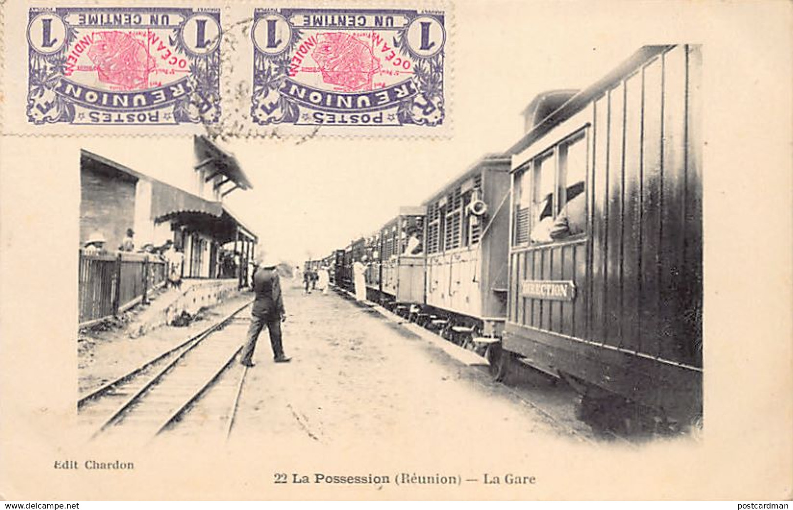 La Réunion - LA POSSESSION - La Gare - Arrivée D'un Train - Ed. Chardon 22 - Autres & Non Classés