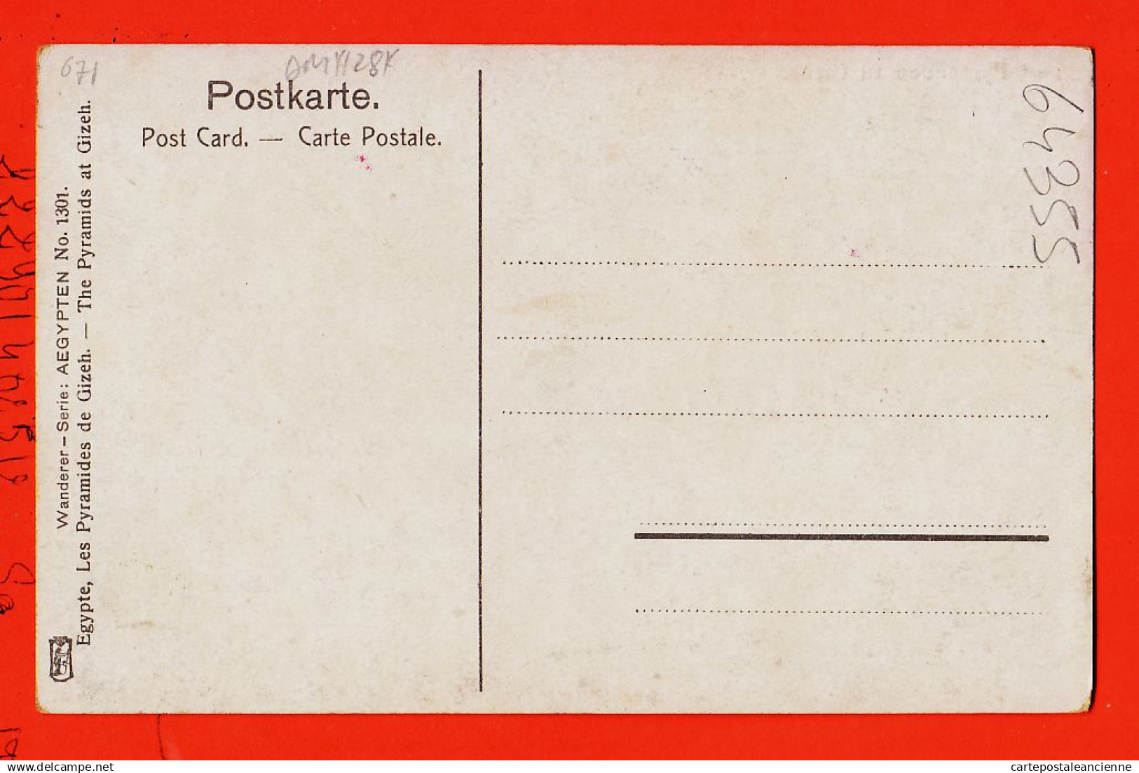 09963 /  AEGYPTEN Pyramiden Zu GIZEH ◉ Egypte Pyramides Pyramids ◉ CAIRO Pyramids Of GIZEH 1905s ◉ Wanderer Serie 1301 - Gizeh