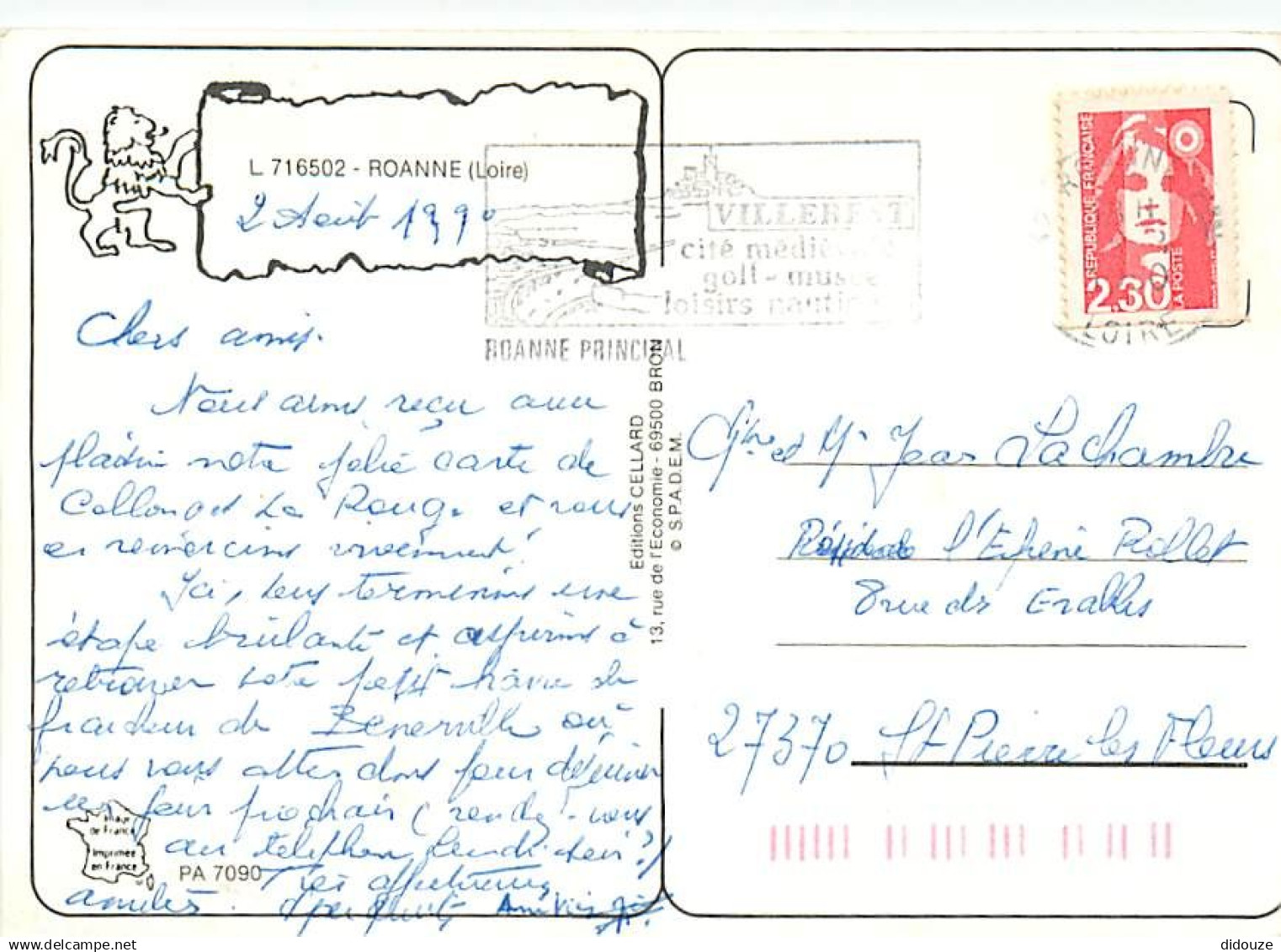 42 - Roanne - Multivues - Fleurs - Flamme Postale De Roanne - CPM - Voir Scans Recto-Verso - Roanne