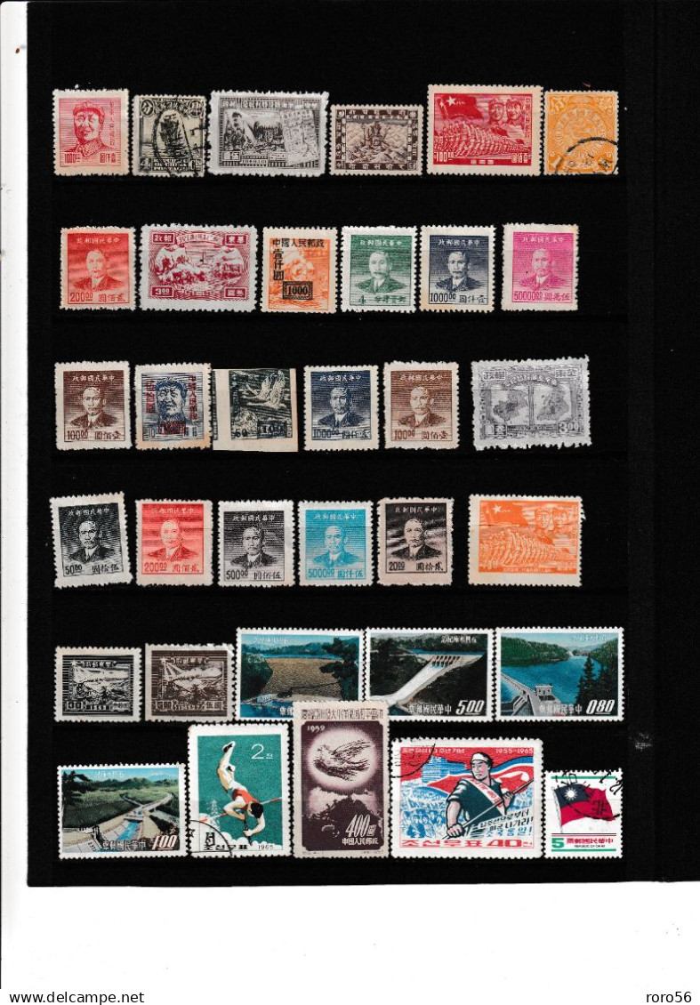 Chine-China-Cina-Plaquettes de Timbres de Chine et divers ,XX,X,(X),O --voir les scans très forte cote