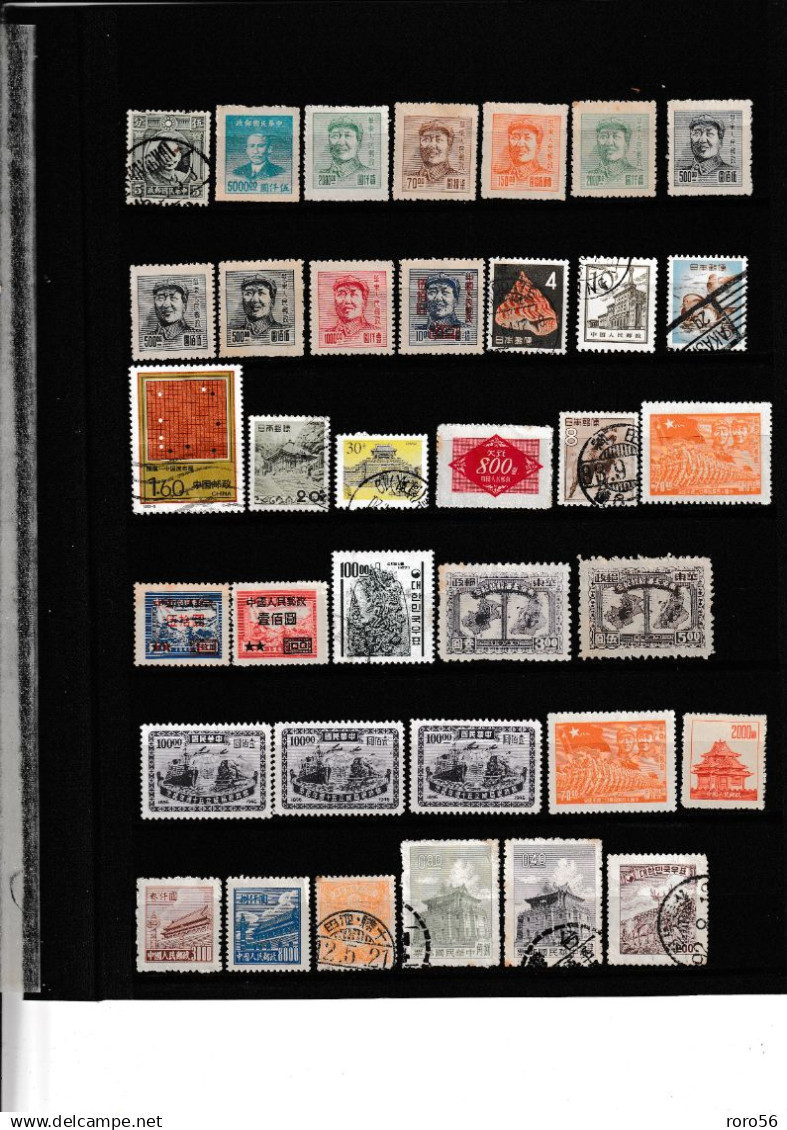 Chine-China-Cina-Plaquettes de Timbres de Chine et divers ,XX,X,(X),O --voir les scans très forte cote