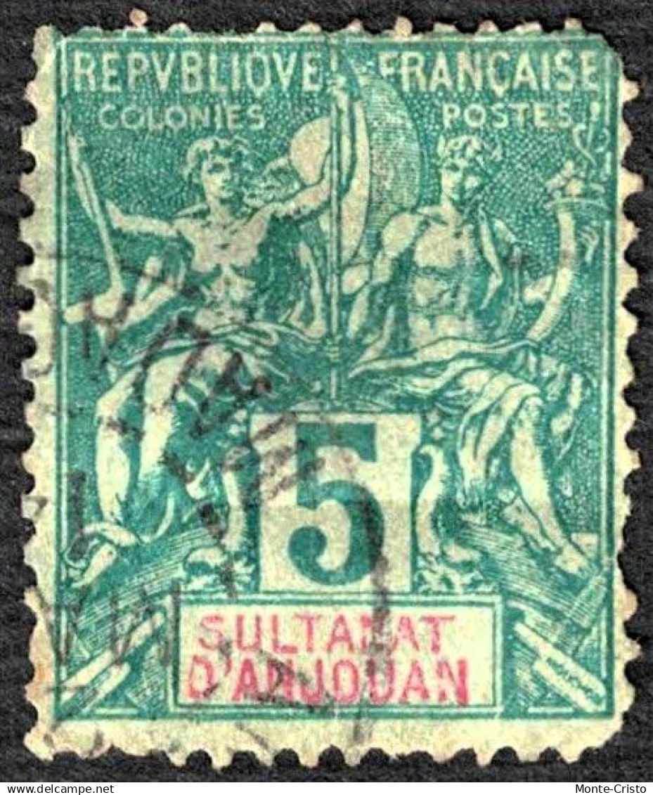 Anjouan 1892 Y&T N°4 Navigation & Commerce 5c Grande Comore Idem Obl. - Gebruikt