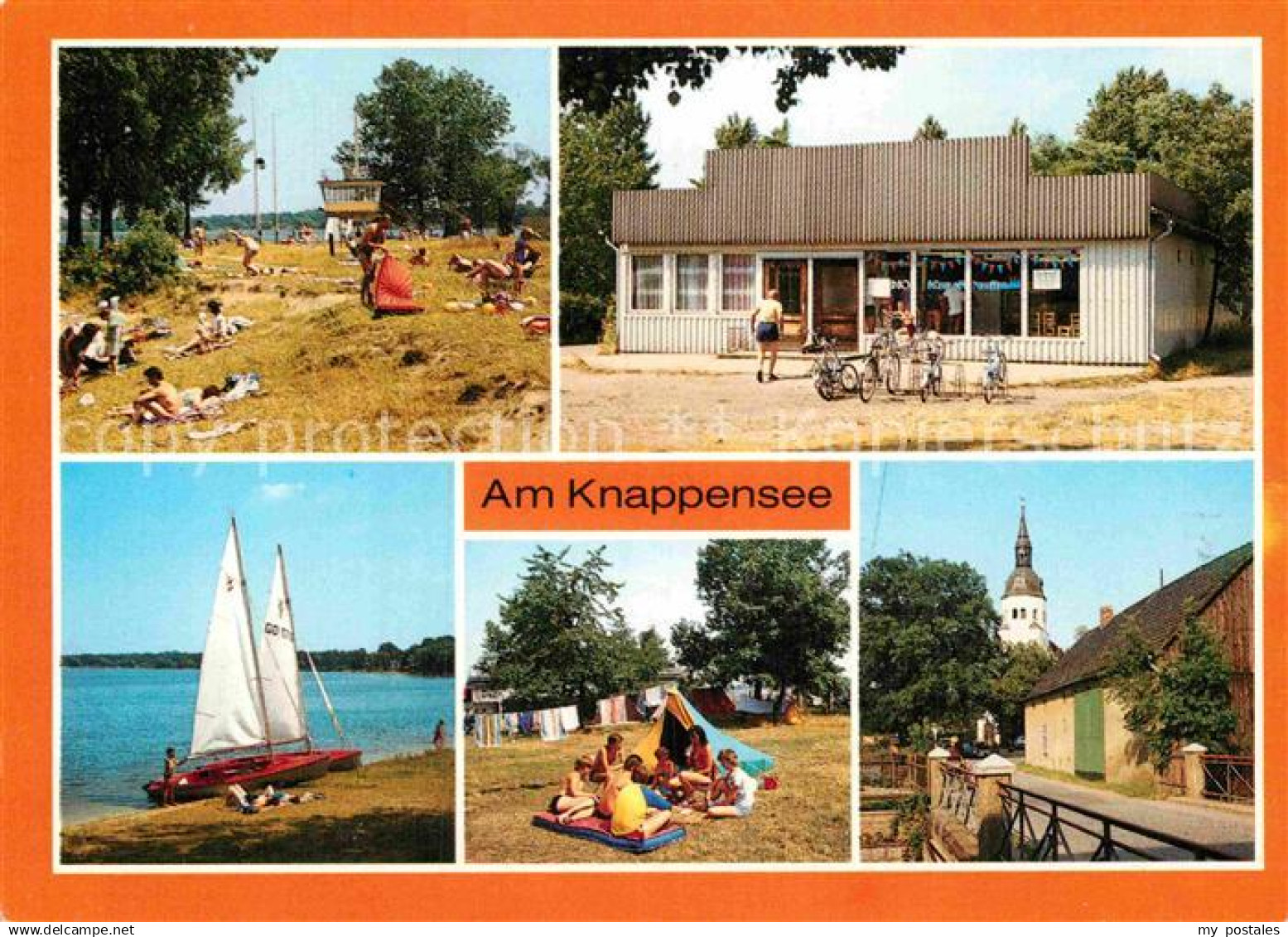 Gross Saerchen Knappensee Liegewiese Kaufhalle Strand Campingplatz Kirche - Lohsa