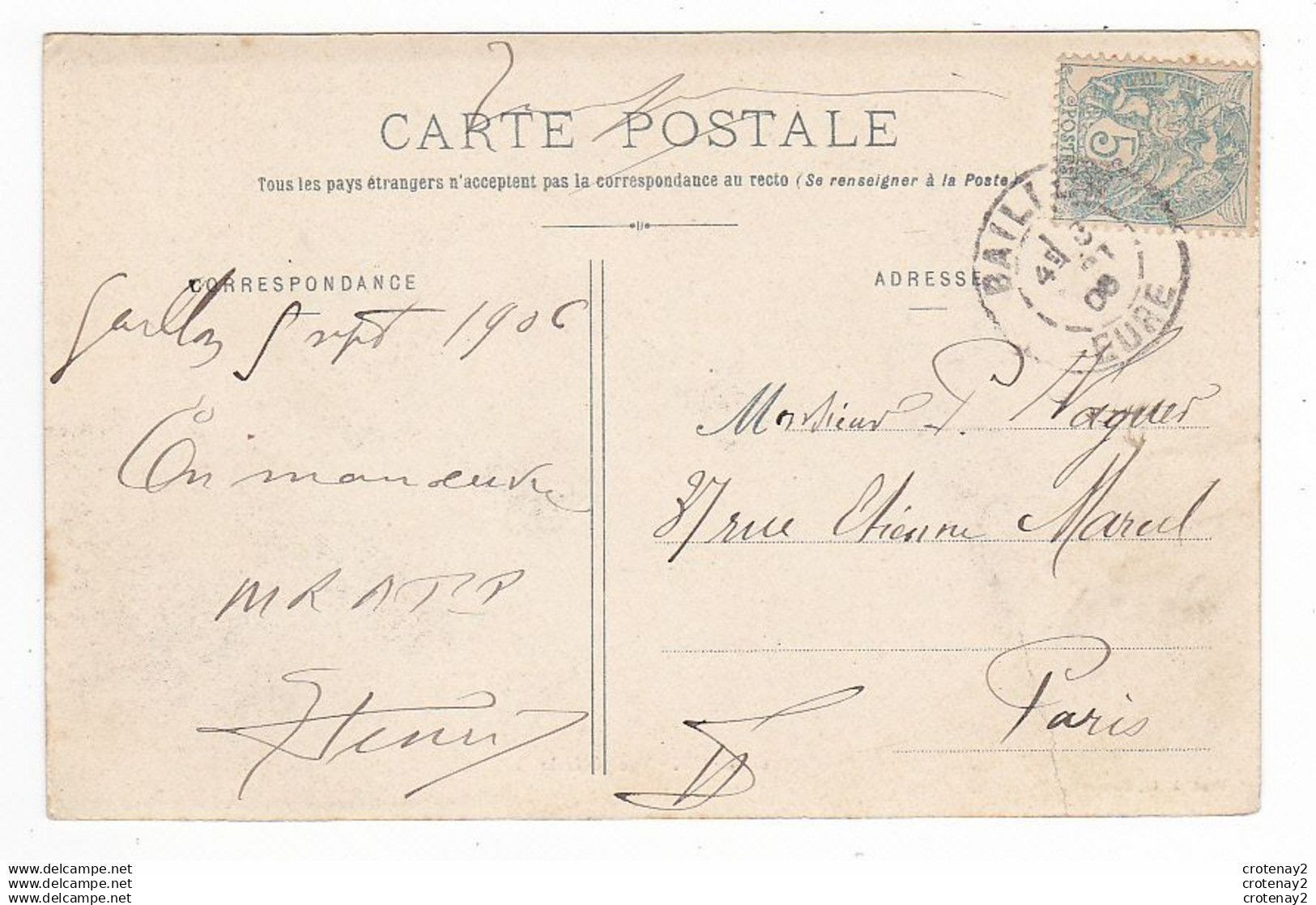 27 GAILLON Vers Aubevoye Belle Vue Générale VOIR DOS En 1906 Photo A.L Vernon - Aubevoye