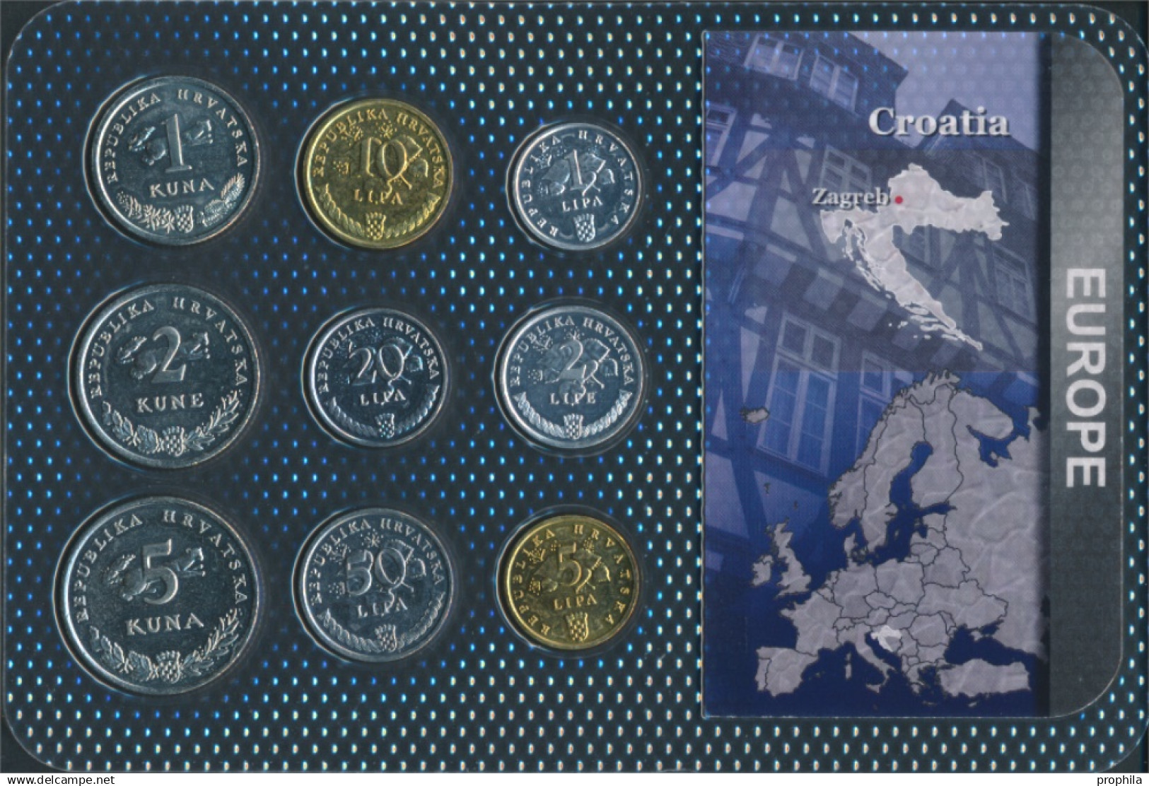 Kroatien 2022 Stgl./unzirkuliert Kursmünzen 2022 1 Lipa Bis 5 Kuna (10678227 - Croazia