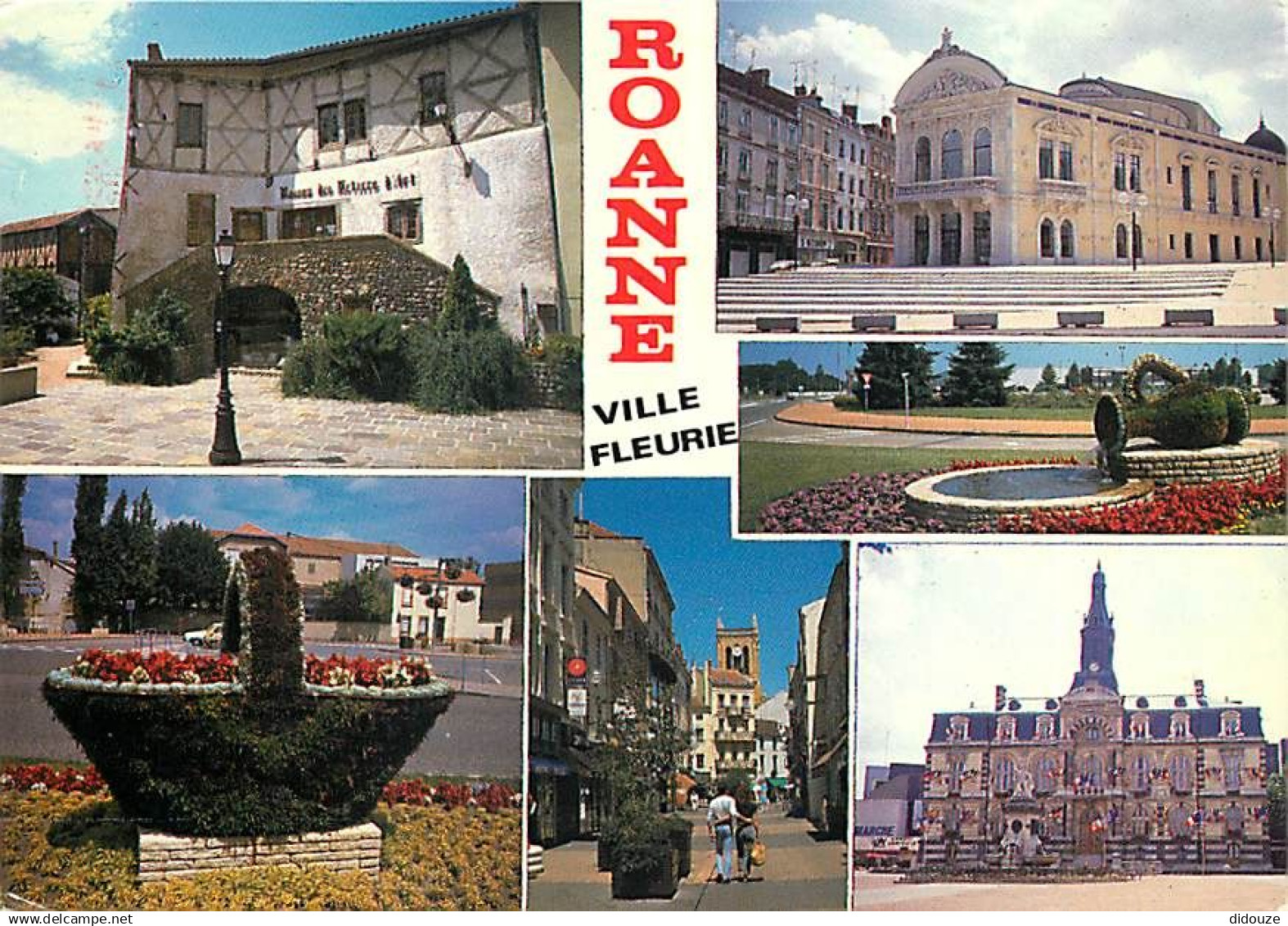 42 - Roanne - Ville Fleurie - Multivues - Fleurs - Flamme Postale De Roanne - CPM - Voir Scans Recto-Verso - Roanne