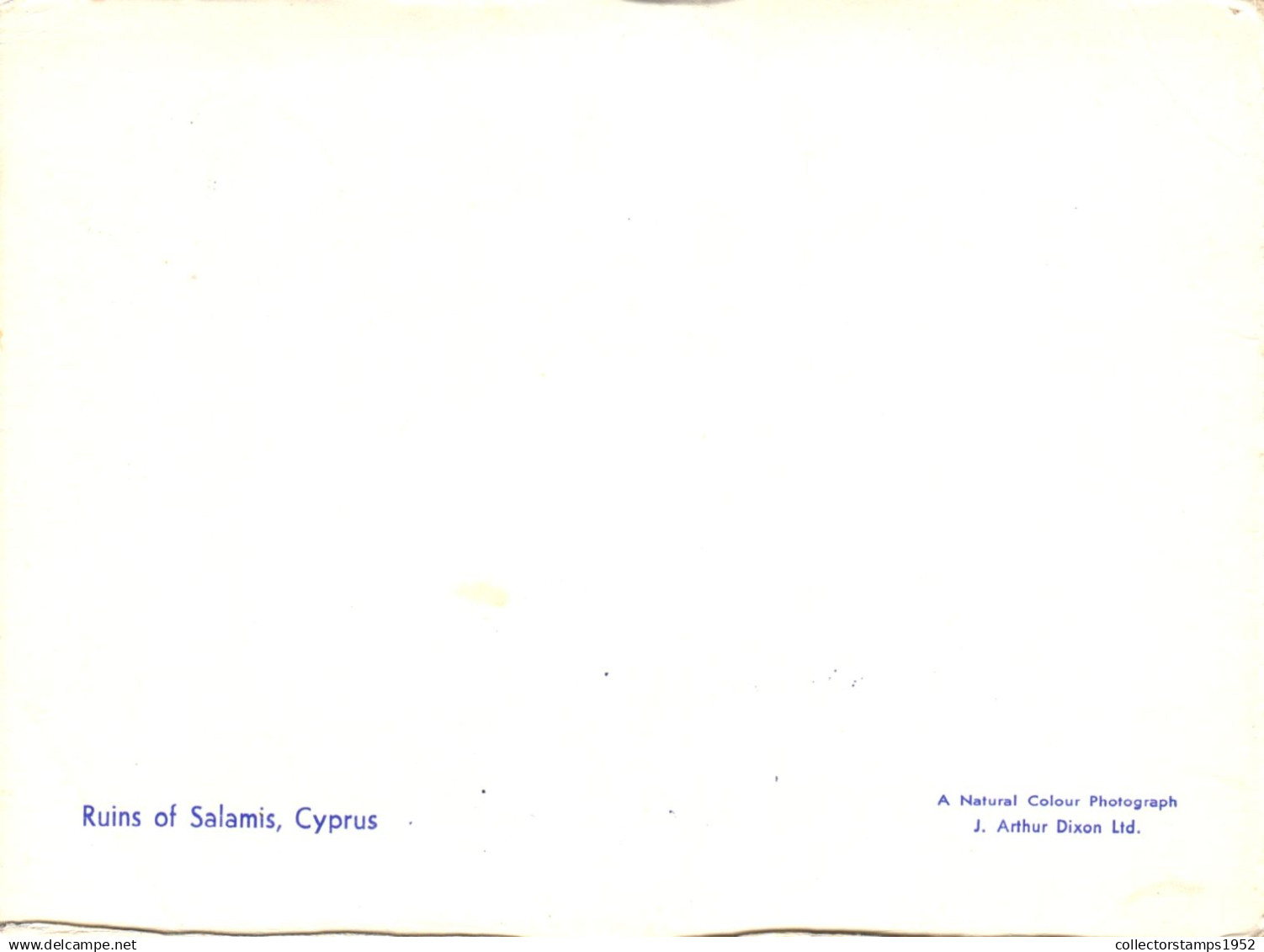 RUINS OF SALAMIS, COLUMNS, POSTCARD, CYPRUS - Cipro