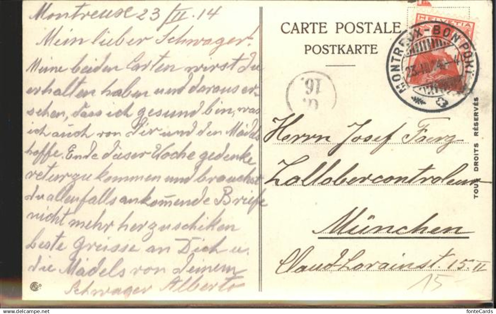 Montreux VD Canton De Vaud Lac Leman Lac De Neuchatel Uebersichtskarte - Autres & Non Classés