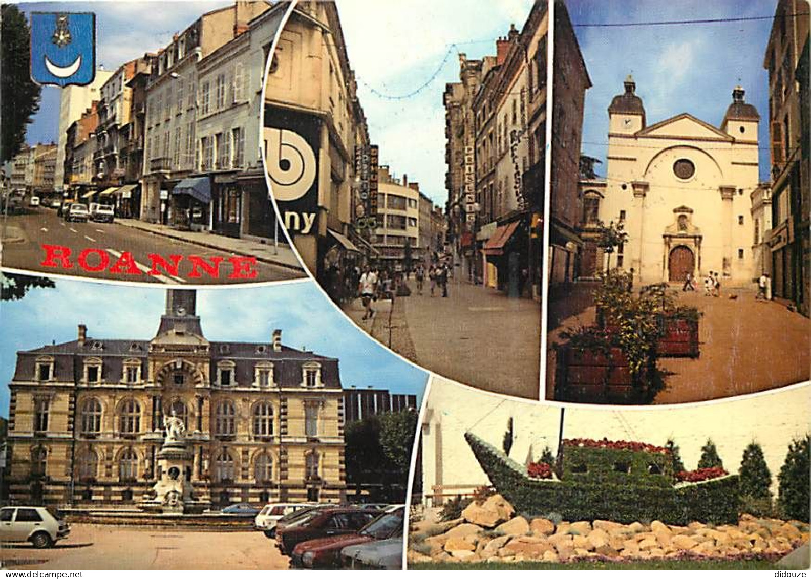 42 - Roanne - Multivues - Automobiles - Blasons - Flamme Postale De Roanne - CPM - Voir Scans Recto-Verso - Roanne