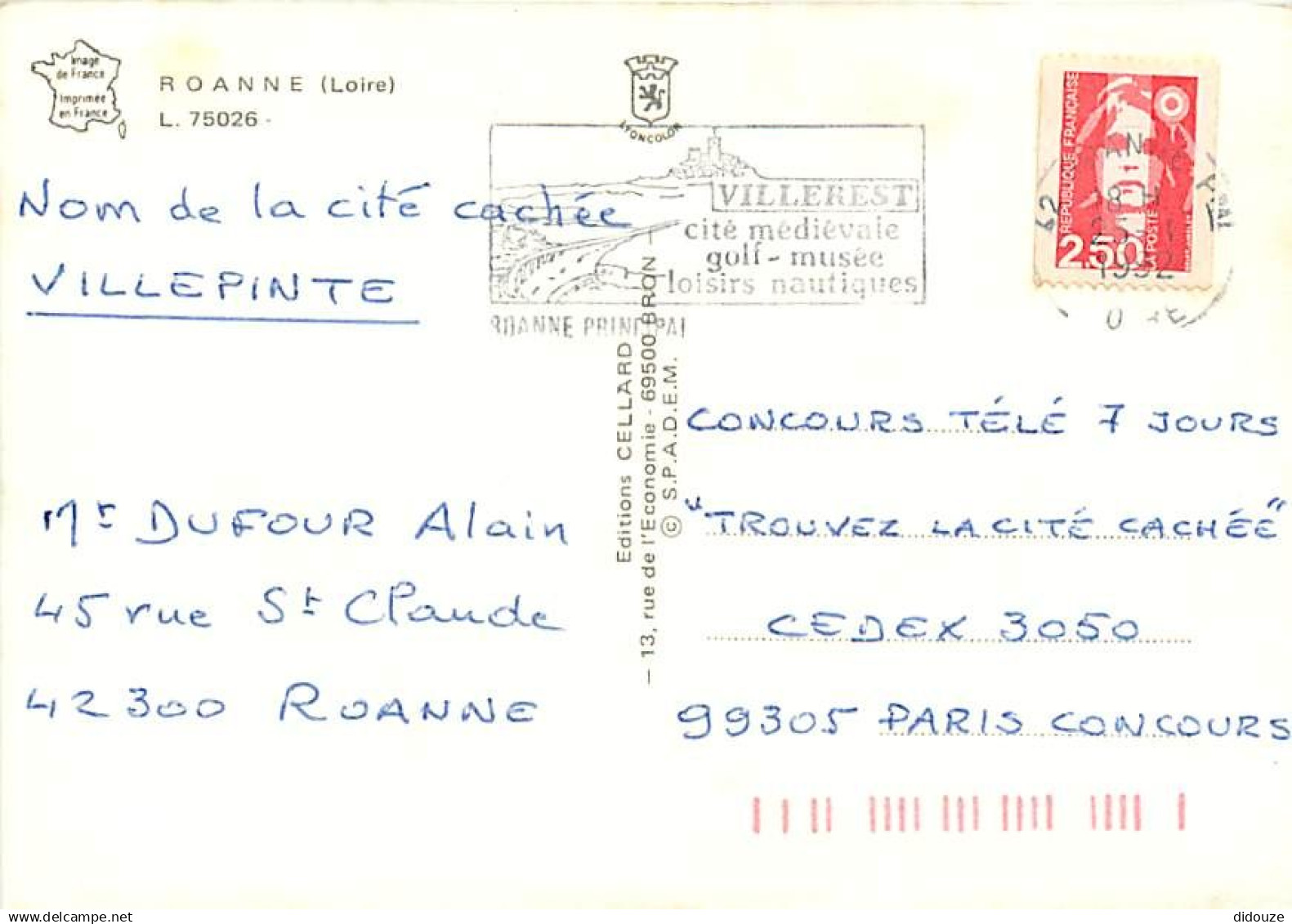 42 - Roanne - Multivues - Automobiles - Blasons - Flamme Postale De Roanne - CPM - Voir Scans Recto-Verso - Roanne