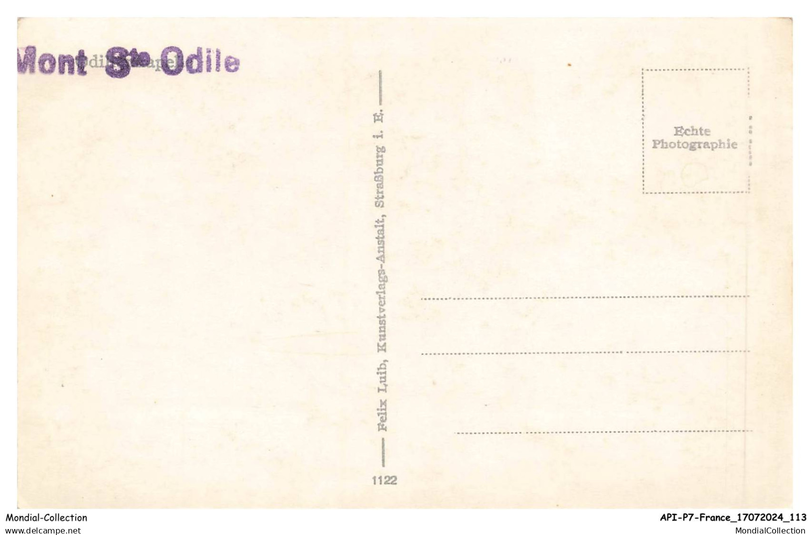 APIP7-0500-68 - MONT-SAINTE-ODILE - Vue De L'intérieur - Molsheim