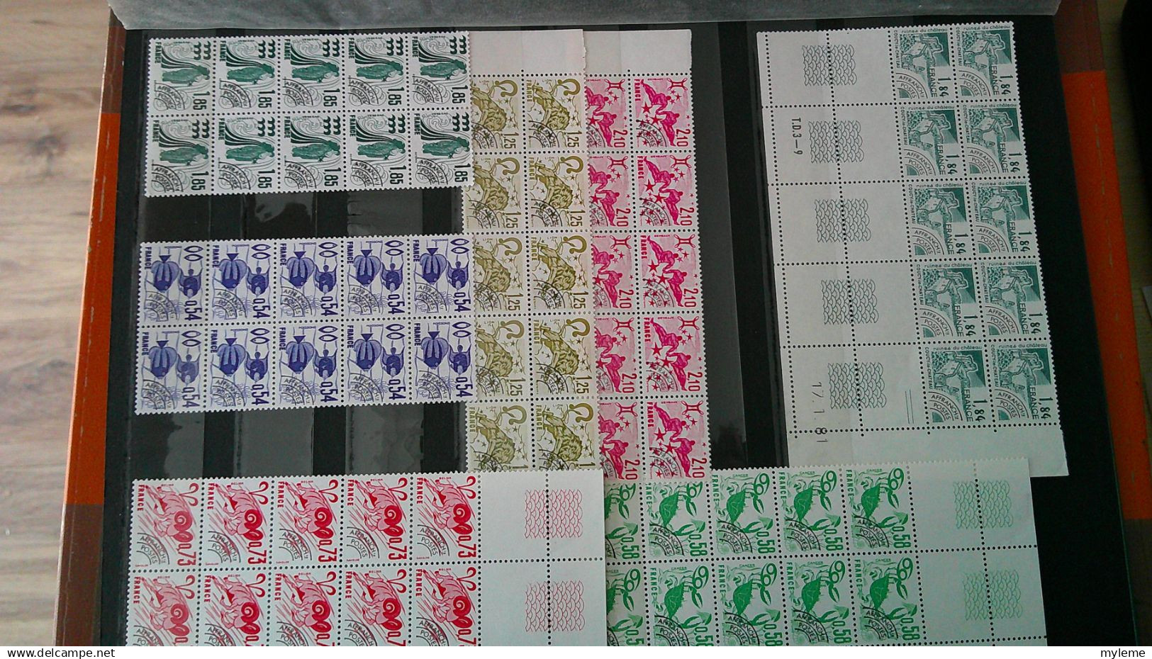 BS230 Bel ensemble de timbres préoblitérés, taxes et autres en fragments de feuilles **. Très sympa . A saisir !!!