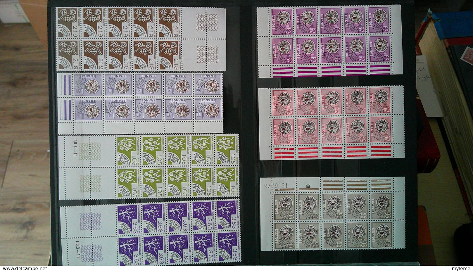 BS230 Bel ensemble de timbres préoblitérés, taxes et autres en fragments de feuilles **. Très sympa . A saisir !!!