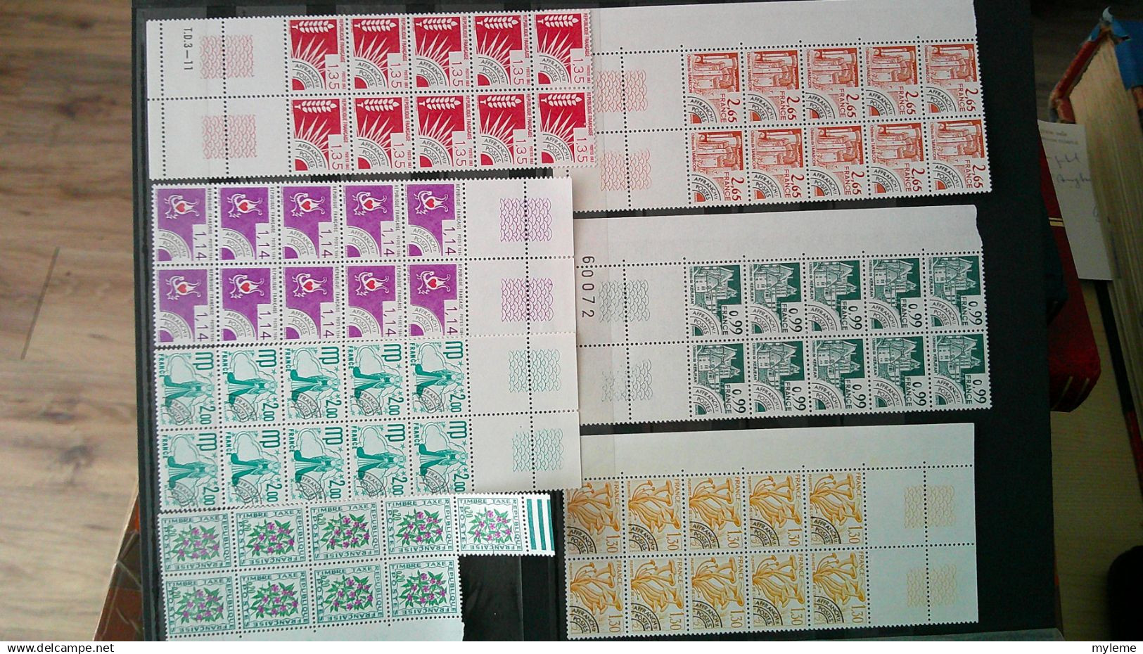 BS230 Bel ensemble de timbres préoblitérés, taxes et autres en fragments de feuilles **. Très sympa . A saisir !!!