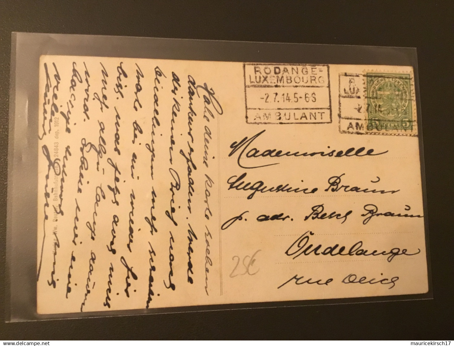 Luxembourg Luxemburg Differdange Siderurgie Usine 1914 Ambulant Bahnpost - Differdange