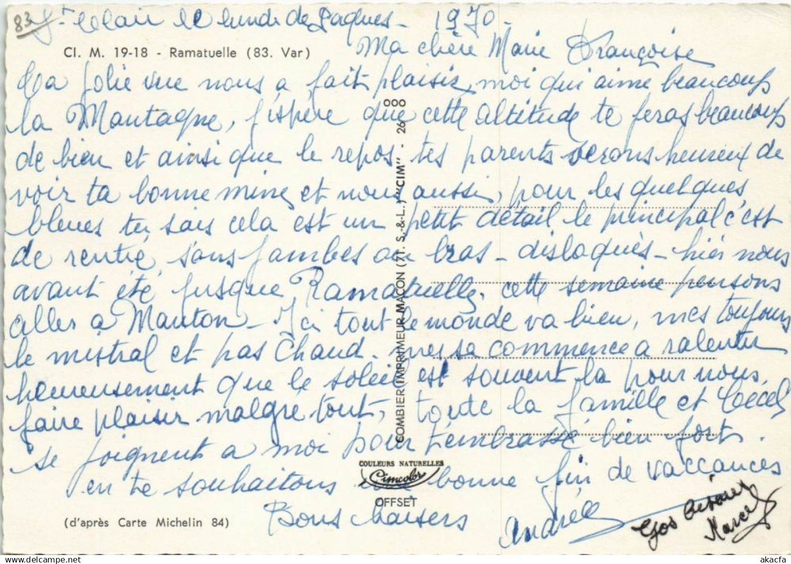 CPM RAMATUELLE Views - Map (1112082) - Ramatuelle