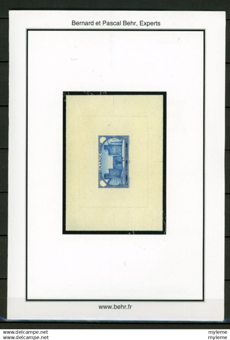 BS235 Colonies dont Maroc épreuves de couleurs N° 63+66+69+72 sans chiffres dans le cartouche +certificat d'authenticité