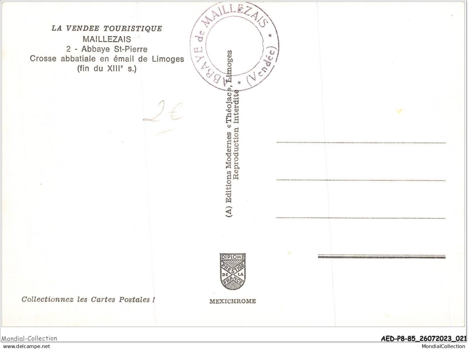 AEDP8-85-0614 - MAILLEZAIS - Abbaye St-Pierre - Crosse Abbatiale En Email De Limoges - Maillezais