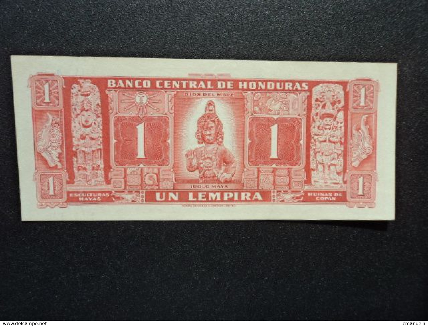 HONDURAS * : 1 LEMPIRA   10.2.1961    P 54Aa     SPL+ - Honduras