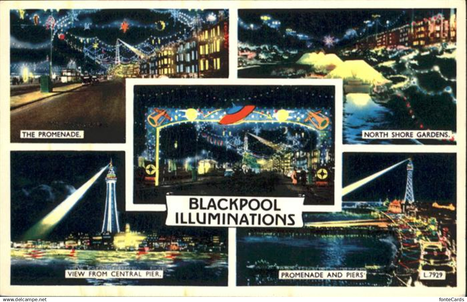 Blackpool Promenade North Shore Gardens, Central Pier,
Blackpool Illuminations - Autres & Non Classés
