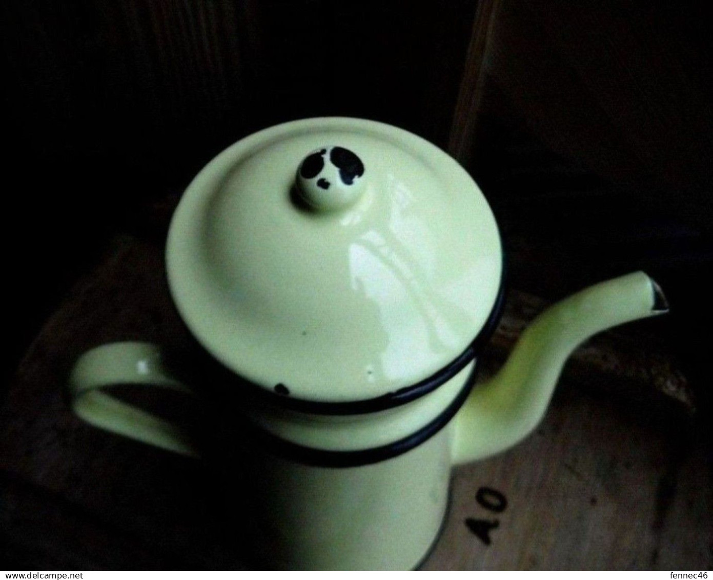 * Ancienne Cafetière émaillée, Jaune-pâle Et Avec Son Filtre (complète) - Andere & Zonder Classificatie