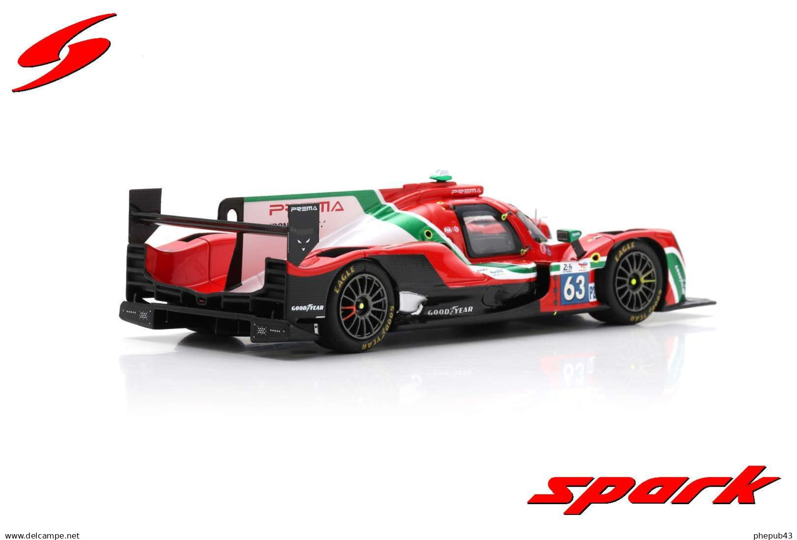 Oreca 07 - Gibson - Prema Racing - 24h Mans 2023 #63 - Dorian Pin/D. Kvyat/M. Bortolotti - Spark - Spark