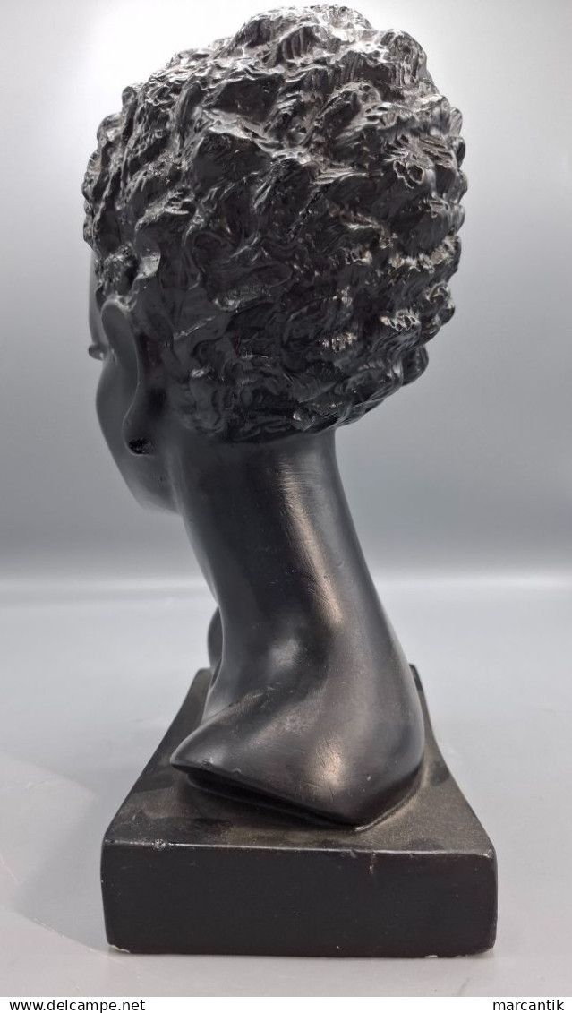 BUSTO VINTAGE DE MUJER AFRICANA EN ESTUCO - MUY DECORATIVA - Andere & Zonder Classificatie