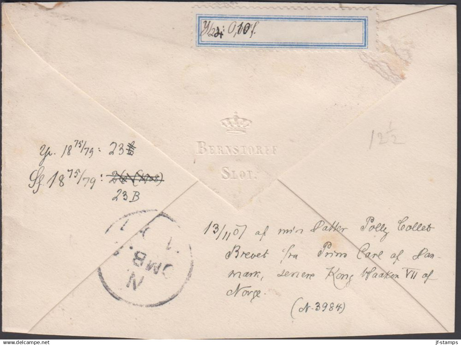 1904. Prins Carl Of Danmark.  He Tog Later The Name Haakon The 7th When He Was King Of Norway From 1905 To... - JF306100 - Covers & Documents
