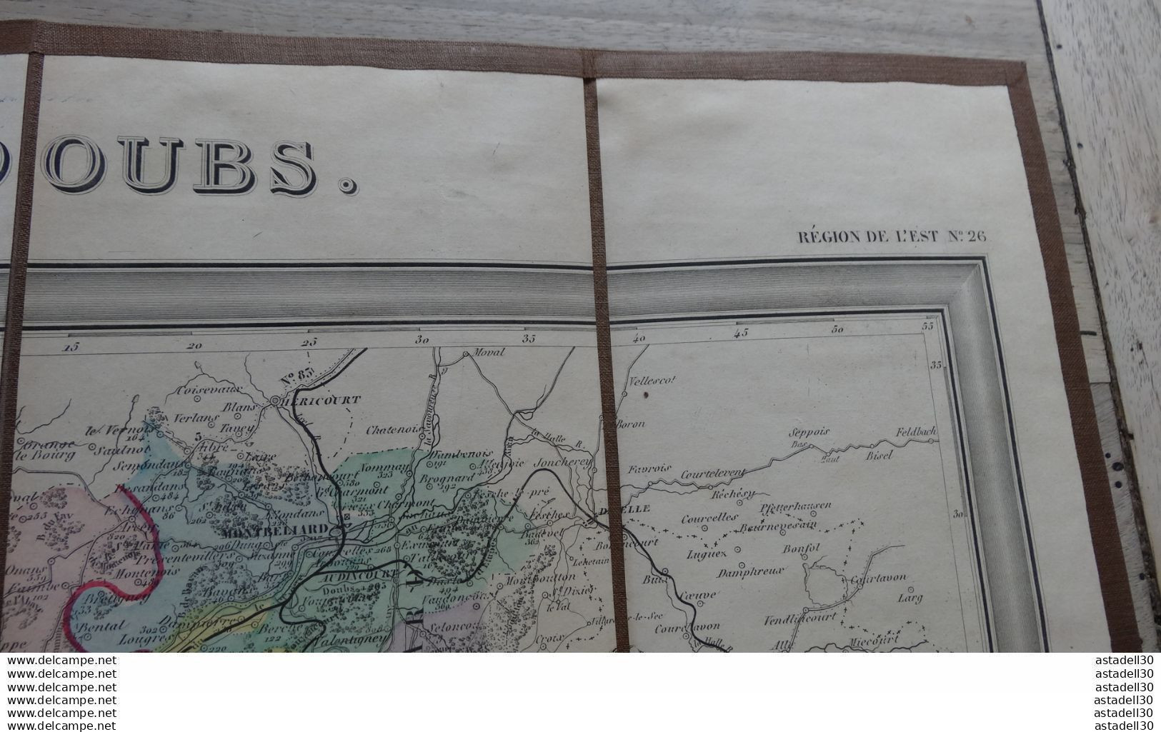 Carte Entoilée Du Département Du DOUBS, Fin XIXe Par J.GAULTIER  ....... TIR1-POS1e - Geographical Maps