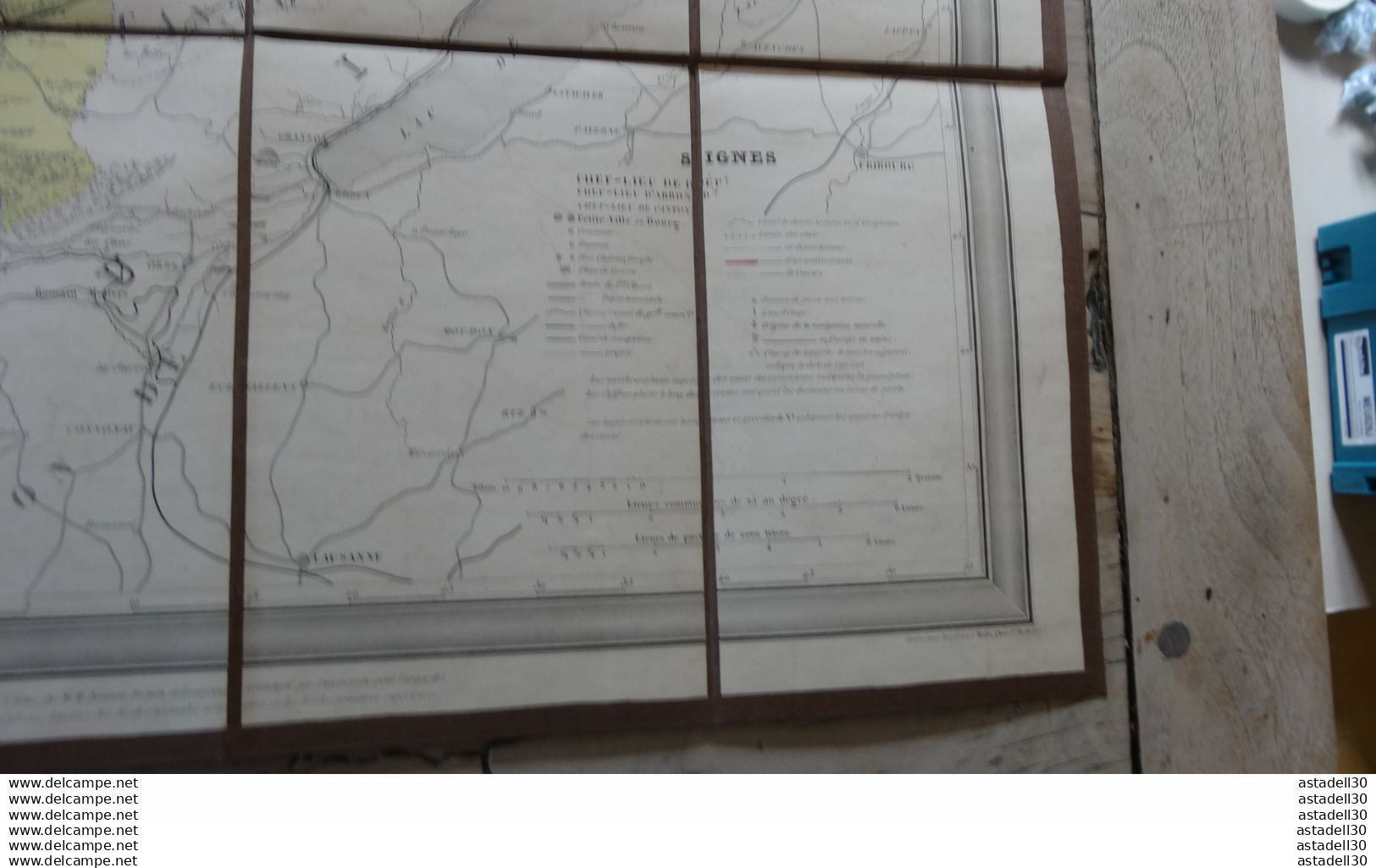 Carte Entoilée Du Département Du DOUBS, Fin XIXe Par J.GAULTIER  ....... TIR1-POS1e - Geographical Maps