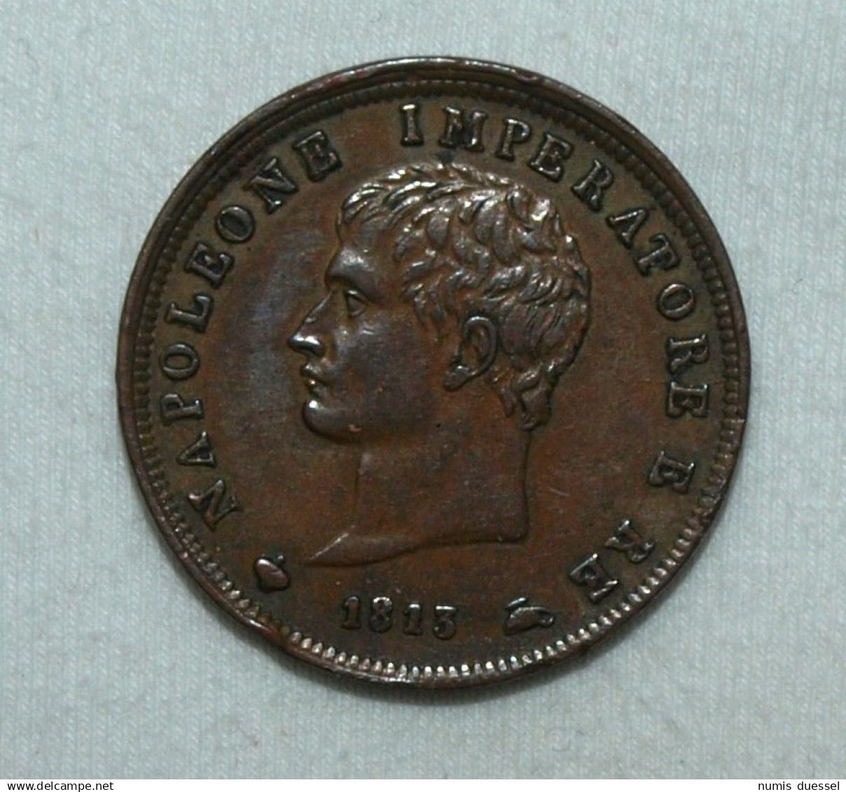 Italien/Italy Napoleon I Bonaparte, 1813 M, 1 Soldo Funz/AU - Napoleoniche