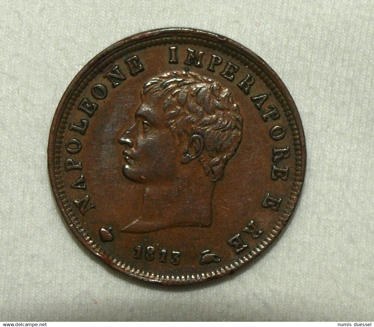 Italien/Italy Napoleon I Bonaparte, 1813 M, 1 Soldo Funz/AU - Napoleoniche