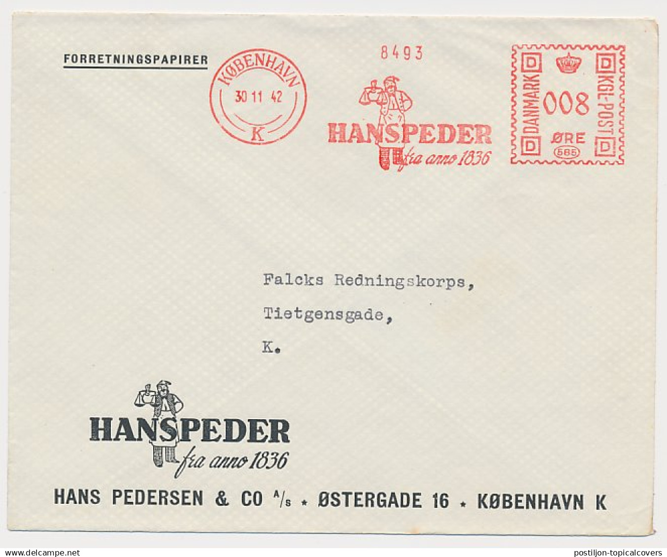 Meter Cover Denmark 1942 Scale - Hans Pedersen - Autres & Non Classés