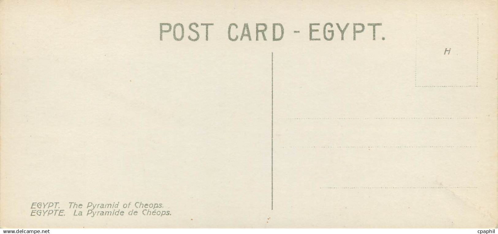 CPA Egypte La Pyramide De Cheops - Altri & Non Classificati