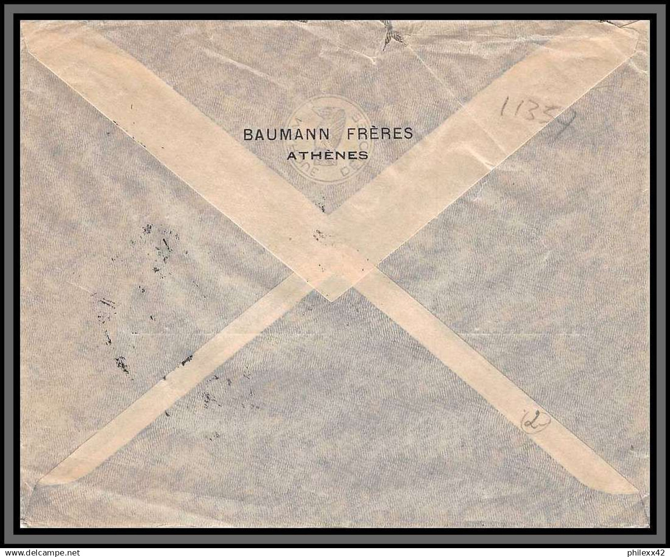 11357 Poste Aerienne 1939 Censure Censor Pour Wien Mythologie Mythology Lettre Cover Grèce Greece - Lettres & Documents