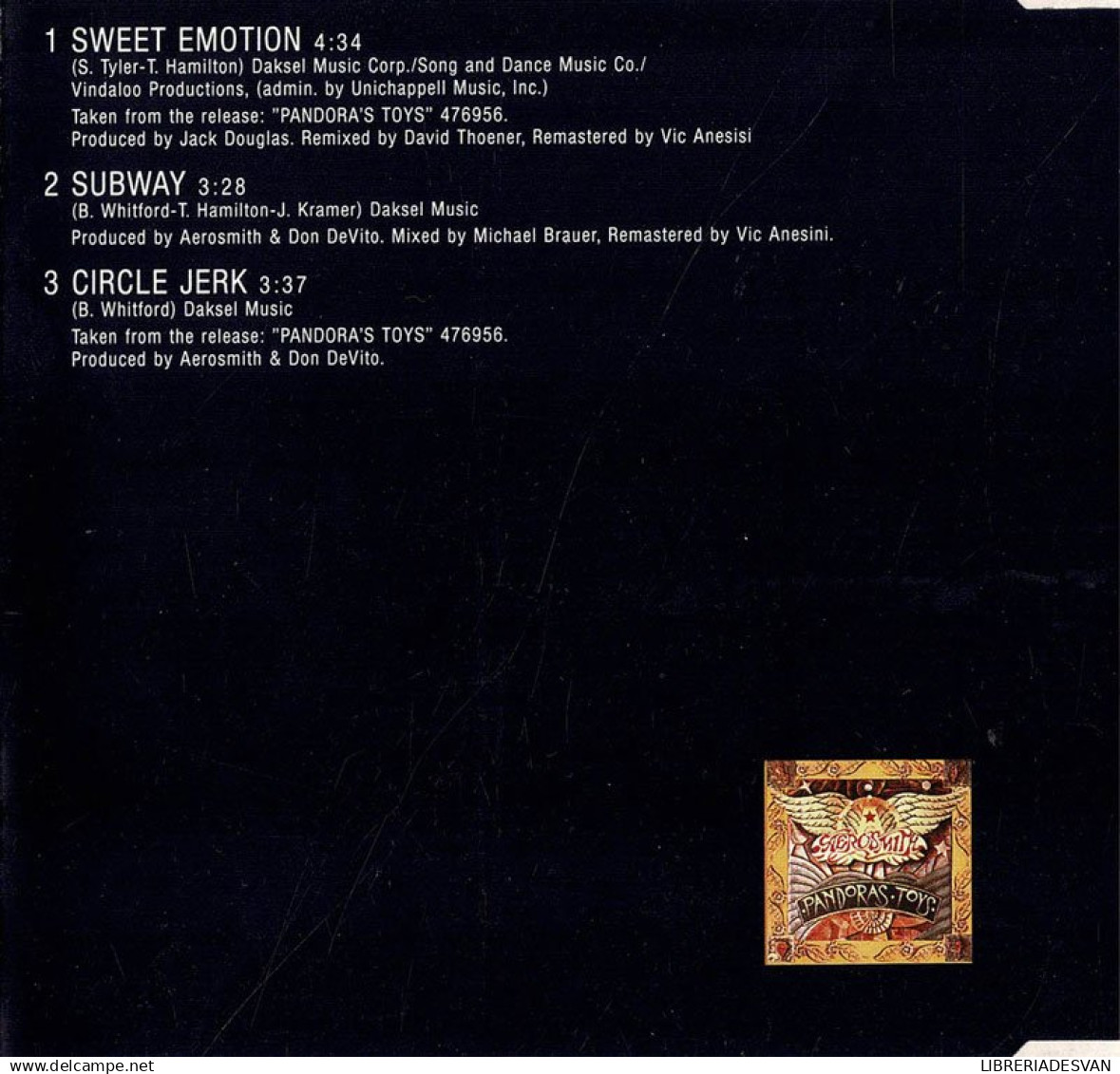 Aerosmith - Sweet Emotion (From Pandora's Toys). CD Maxi-Single - Rock
