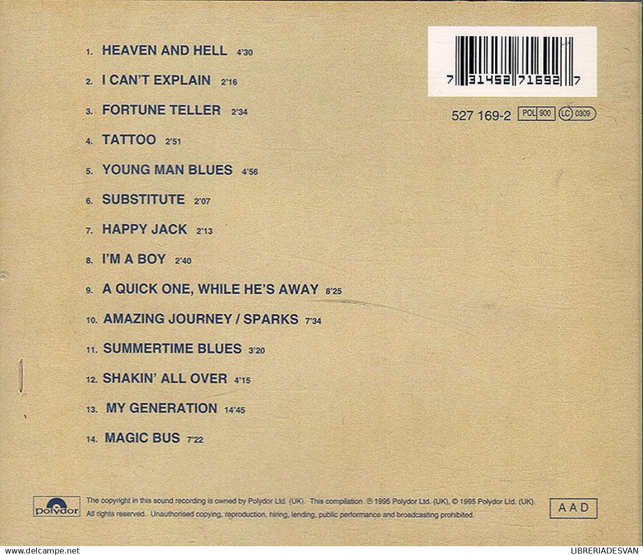 The Who - Live At Leeds. CD - Rock