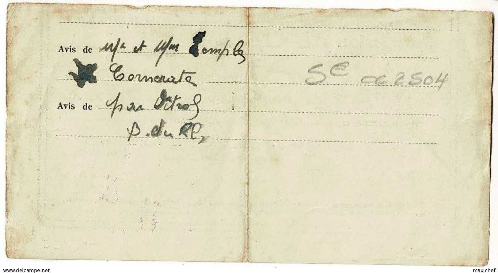 Permission De Spectacle à Marignane, Retour à Minuit, Cachet 405e R.A.D.C.A, 1256 Batterie - 1940 - Documents
