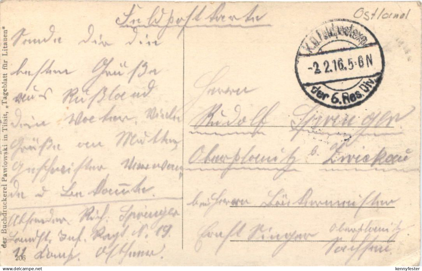 Mitau - Marktleben - Feldpost - Litauen