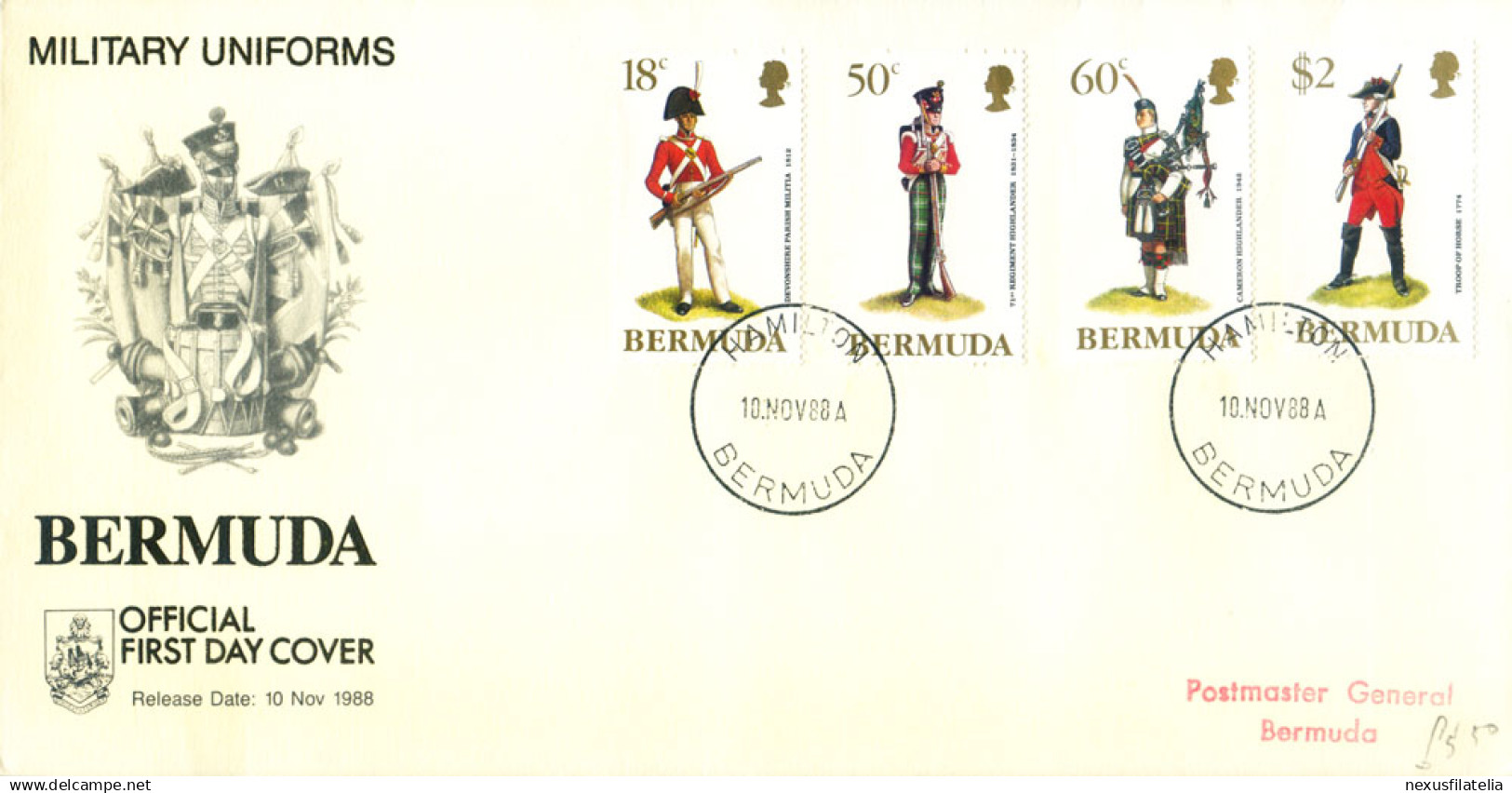 Annata Completa 1988. 6 FDC. - Bermuda