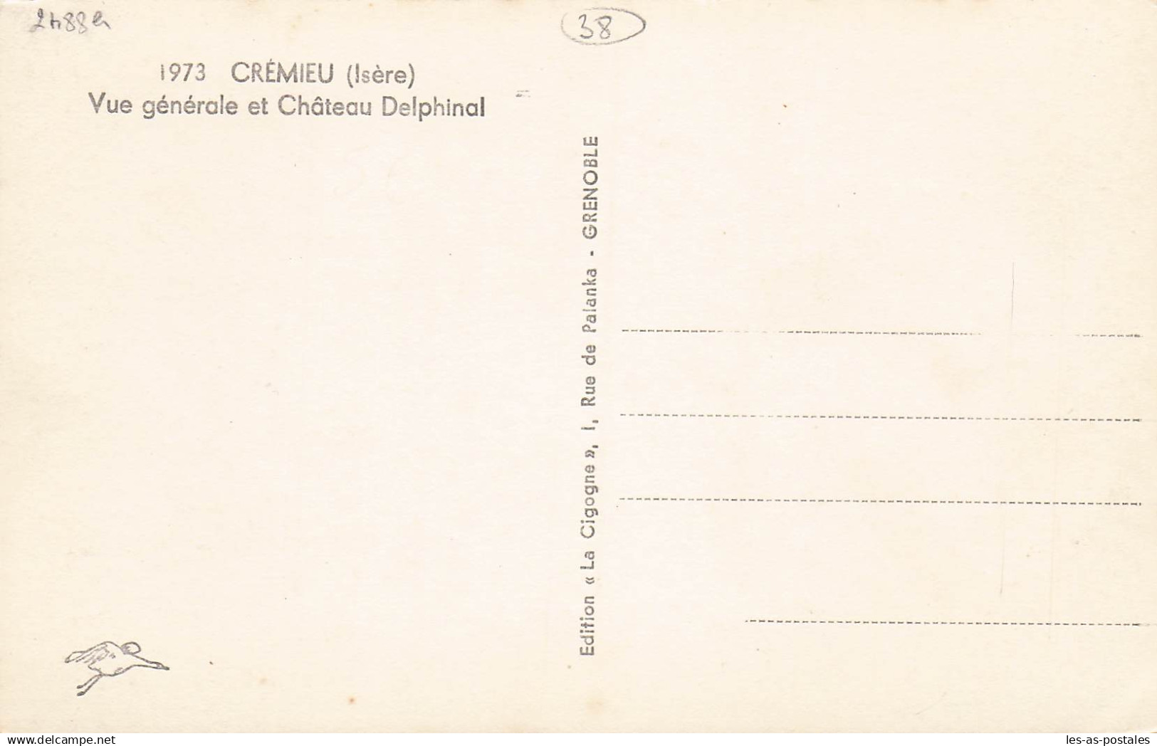 38 CREMIEU CHATEAU DELPHINAL - Crémieu