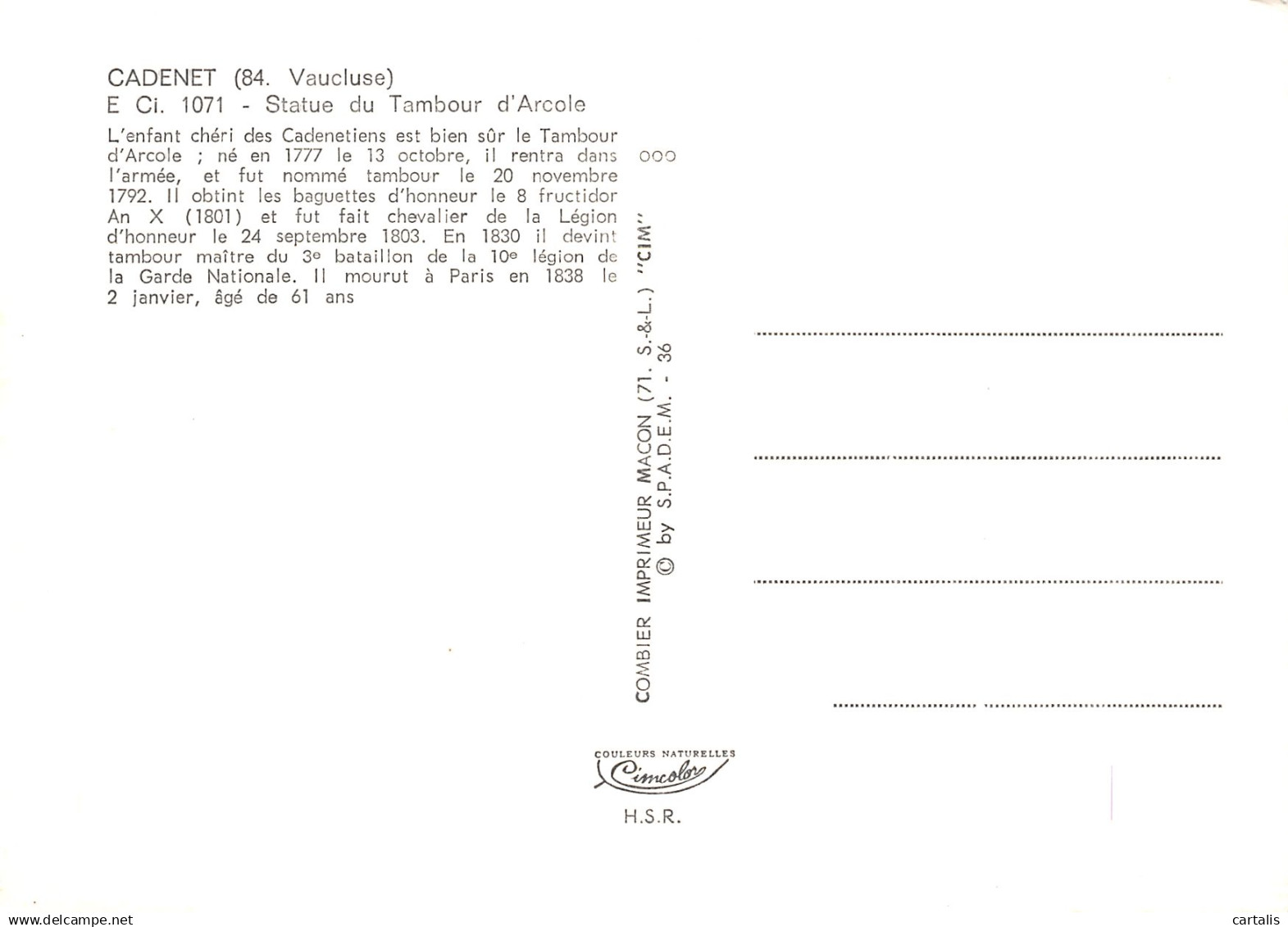 84-CADENET-N°C-4328-C/0259 - Cadenet
