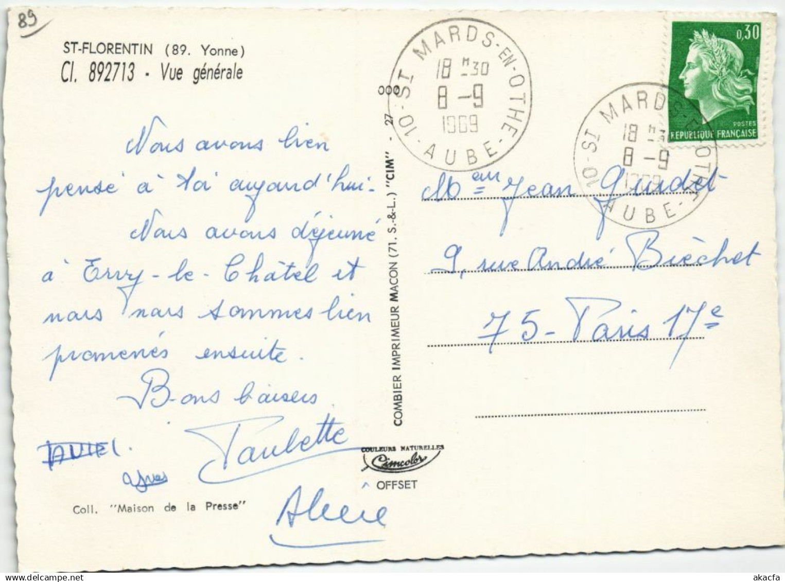 CPM SAINT-FLORENTIN Vue Generale (1196330) - Saint Florentin