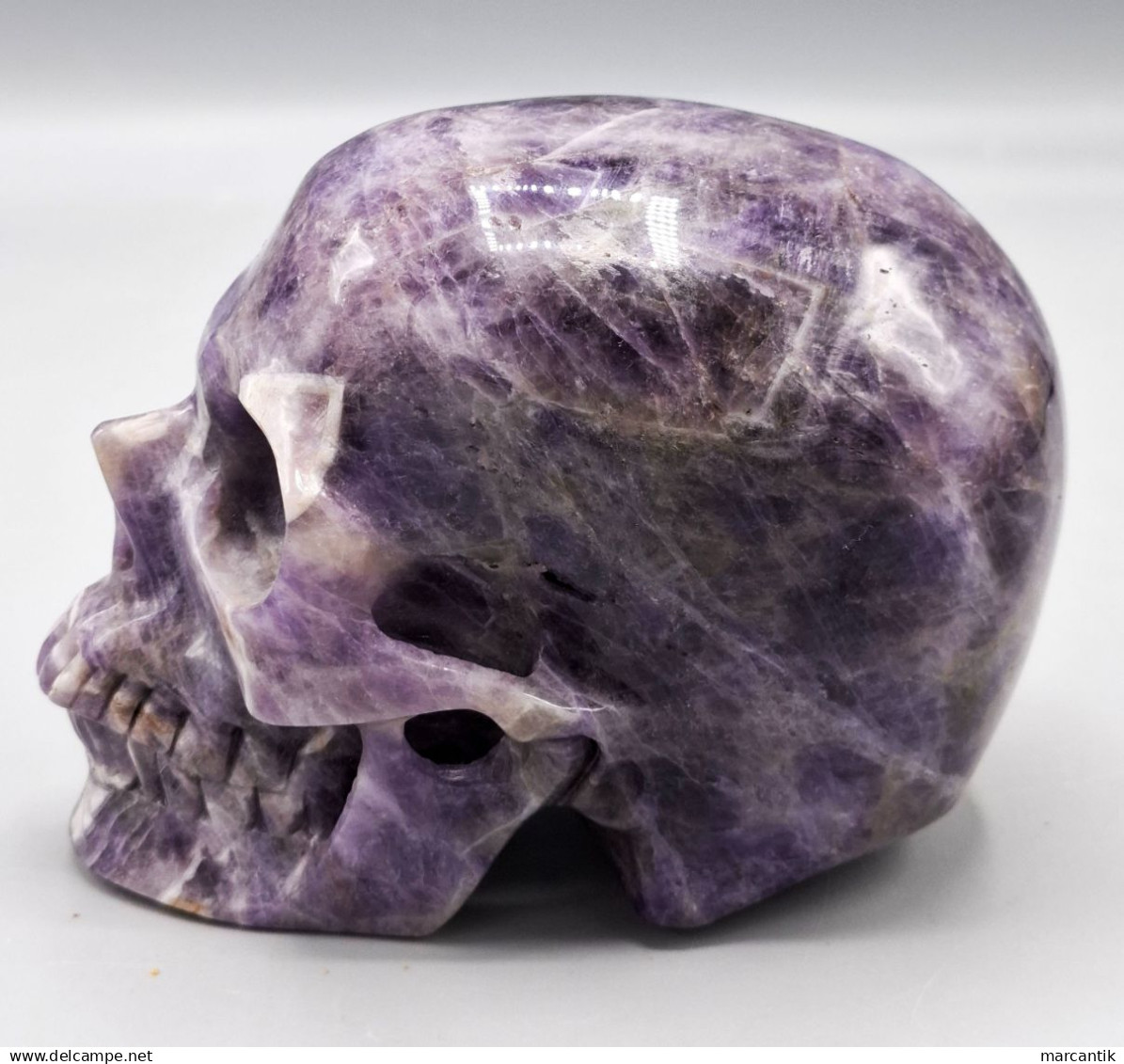 RARA CALAVERA TALLADA A MANO EN AMATISTA - PARA COLECCIONISTAS - Andere & Zonder Classificatie