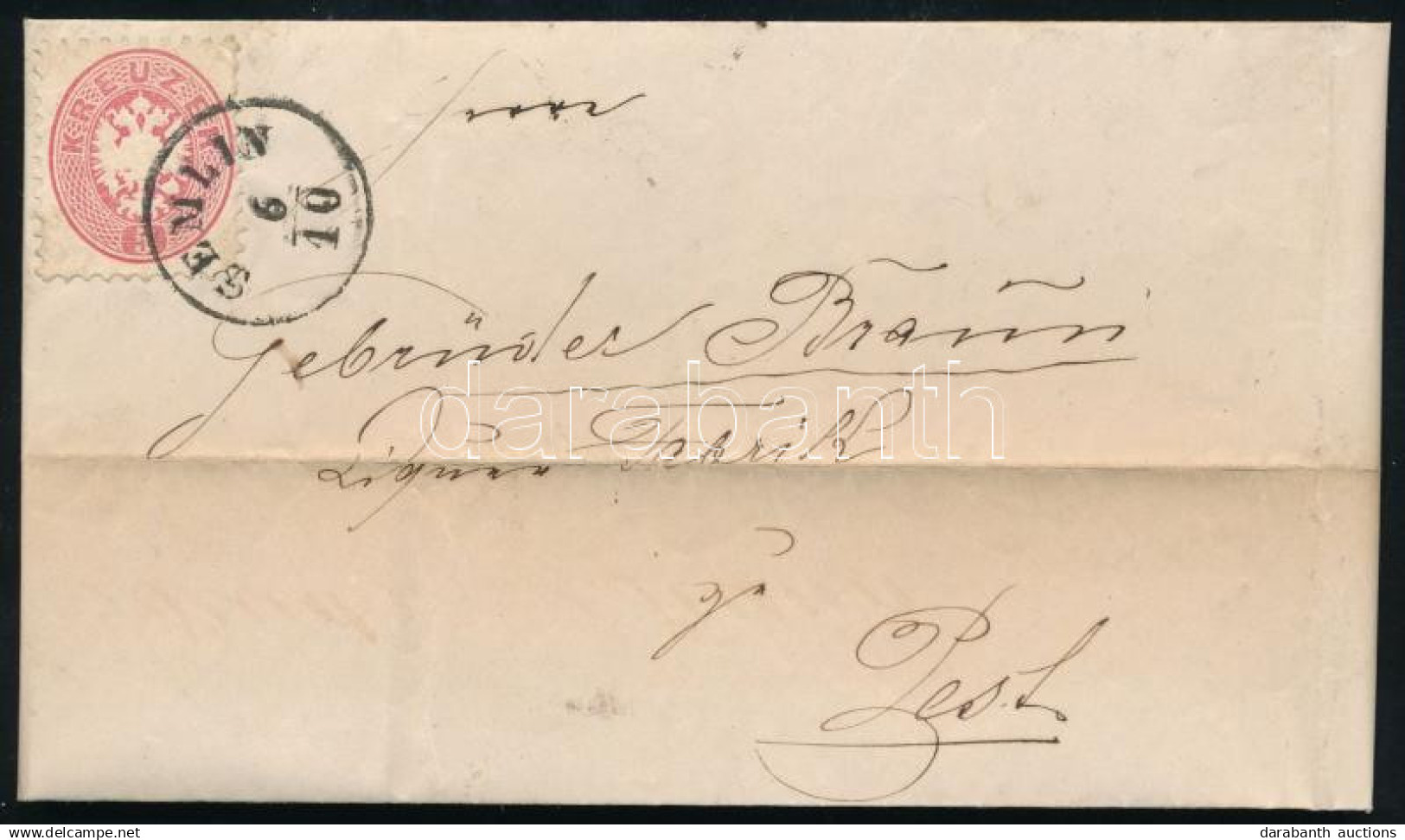 1866 5kr Levélen "SEMLIN" - Sonstige & Ohne Zuordnung