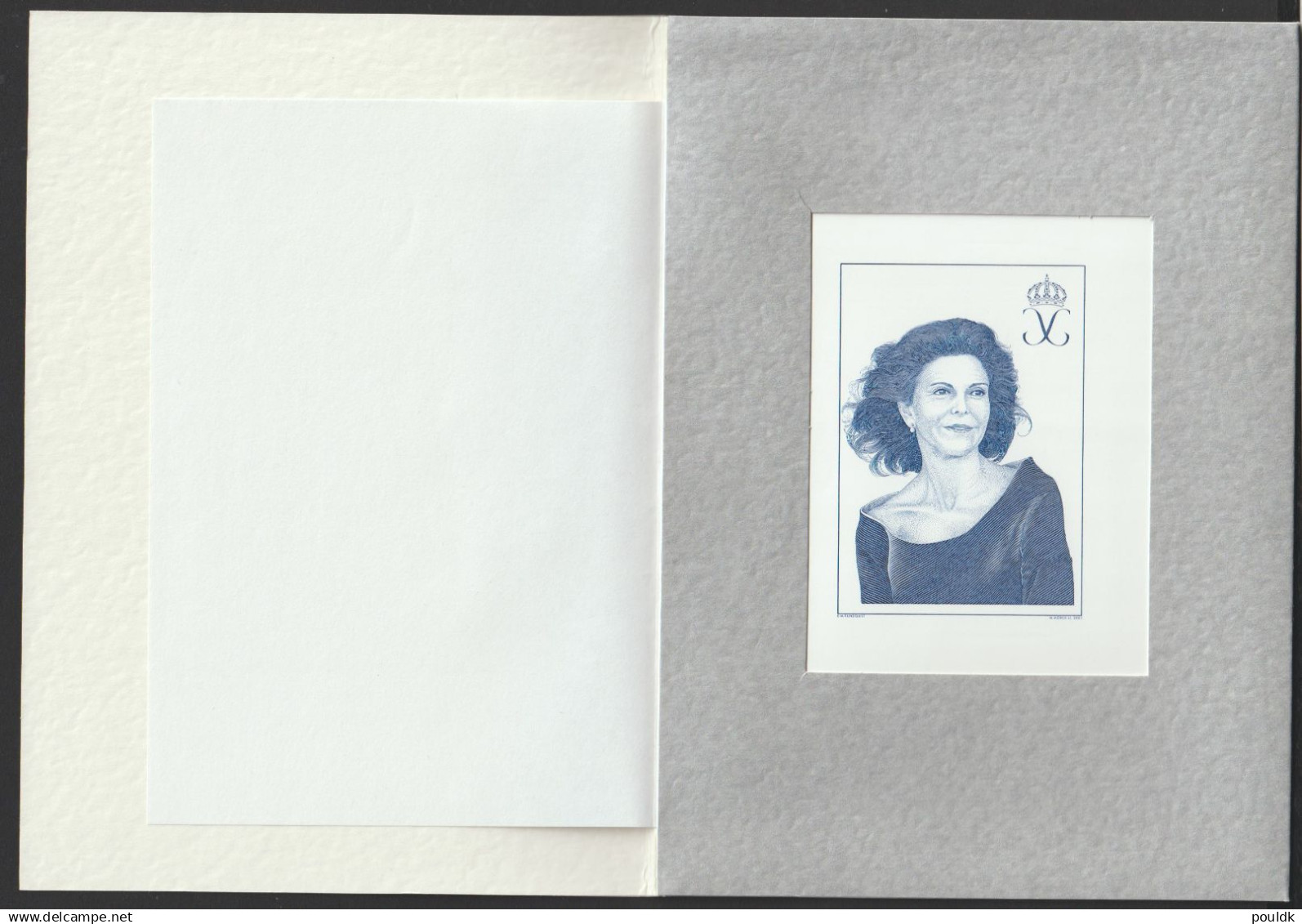 Sweden Folder With Recess Print 2003 Queen Silvia + As A Bonus Three Other Recess Prints. Postal Weight 0,04 Kg. Please - Briefe U. Dokumente