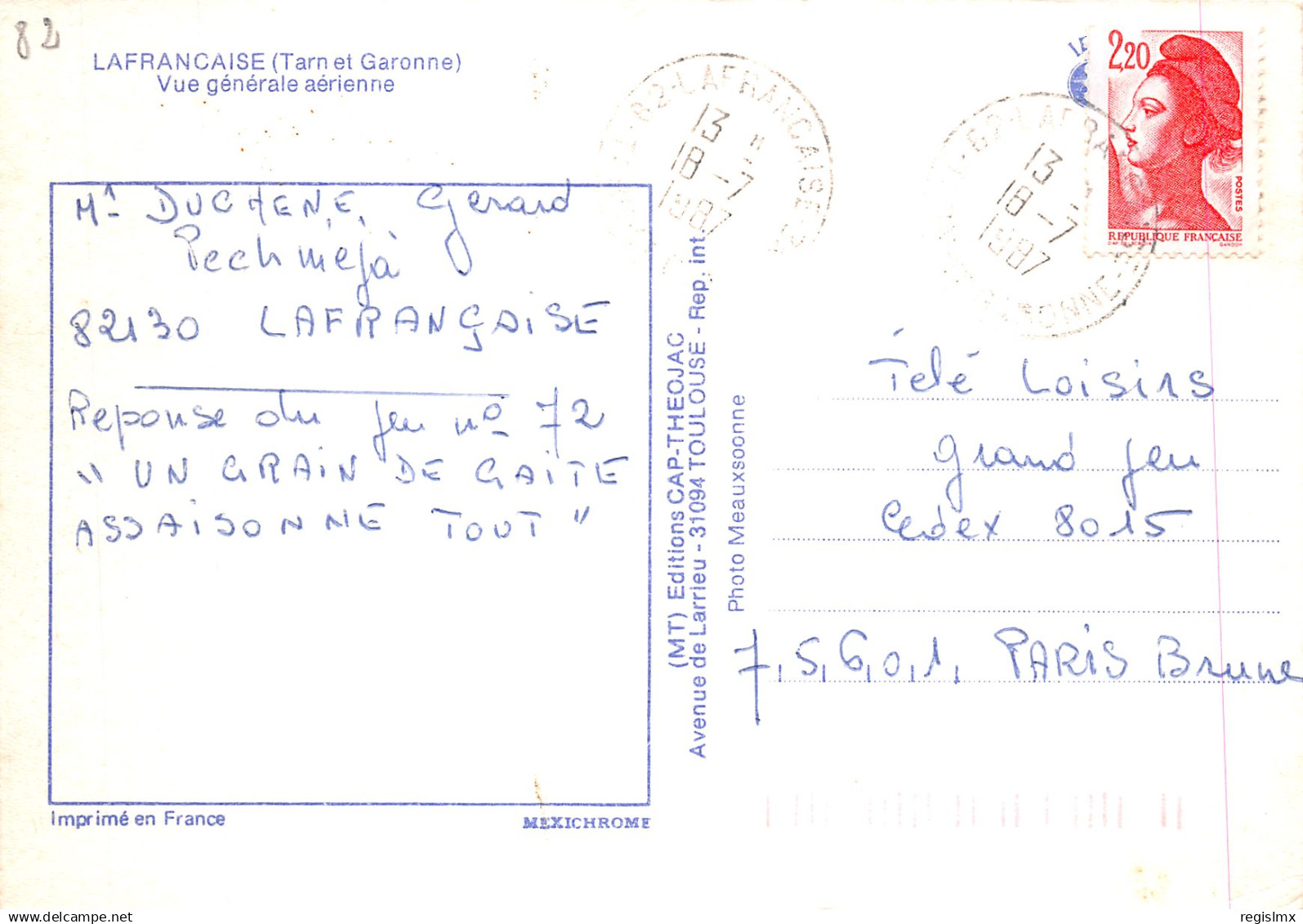 82-LAFRANCAISE-N°T2203-A/0267 - Lafrancaise