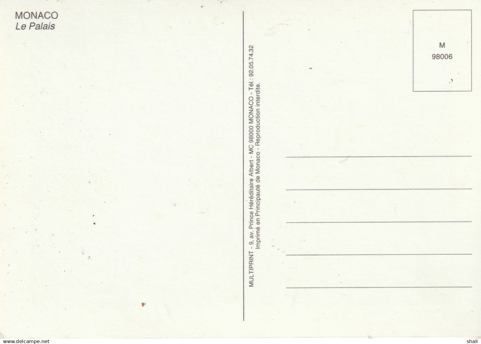 CPSM MONACO LE PALAIS - Fürstenpalast