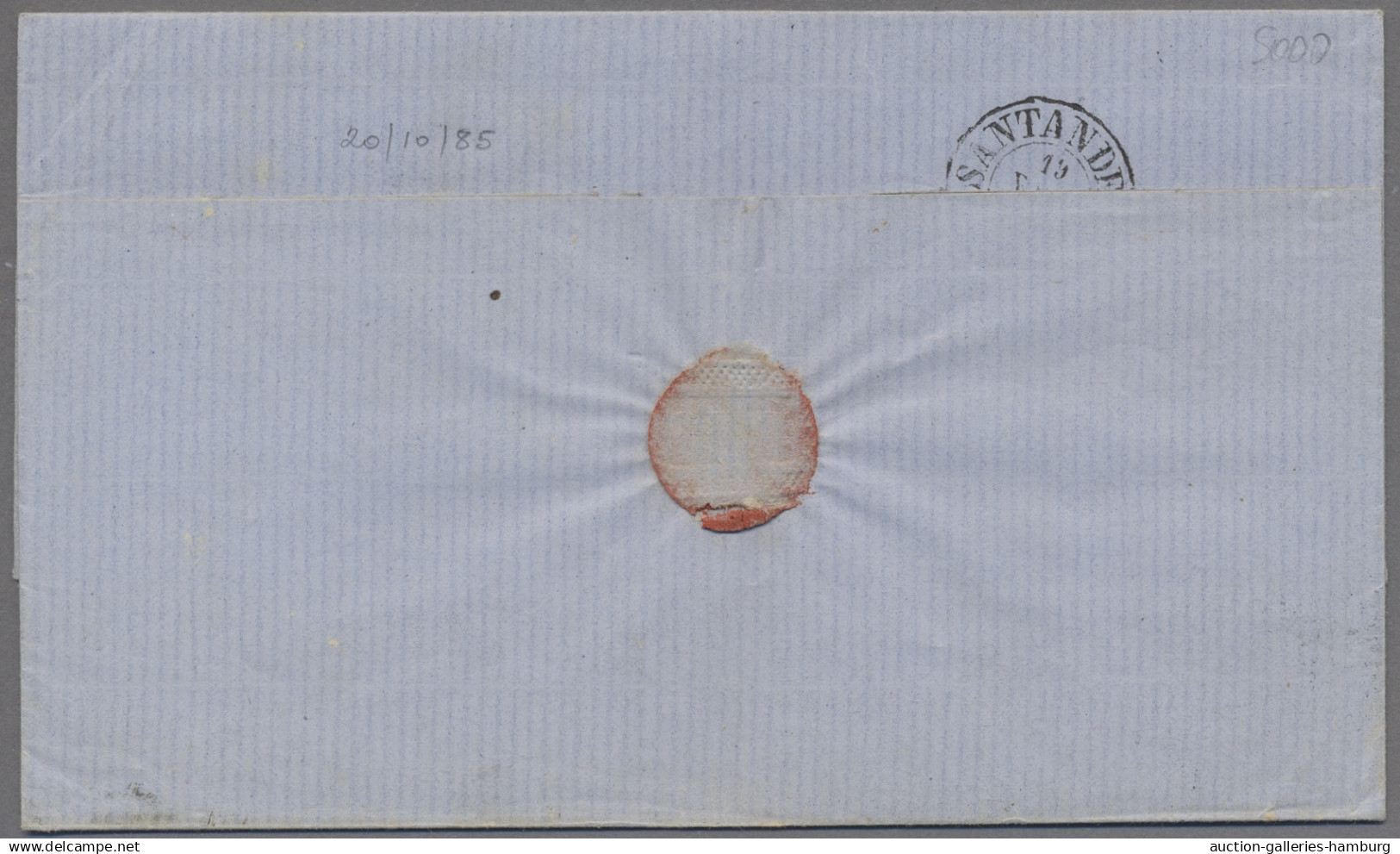 Cuba - Spanish Colony: 1856-1863, Four ELs From One Correspondence To Santander, - Cuba (1874-1898)