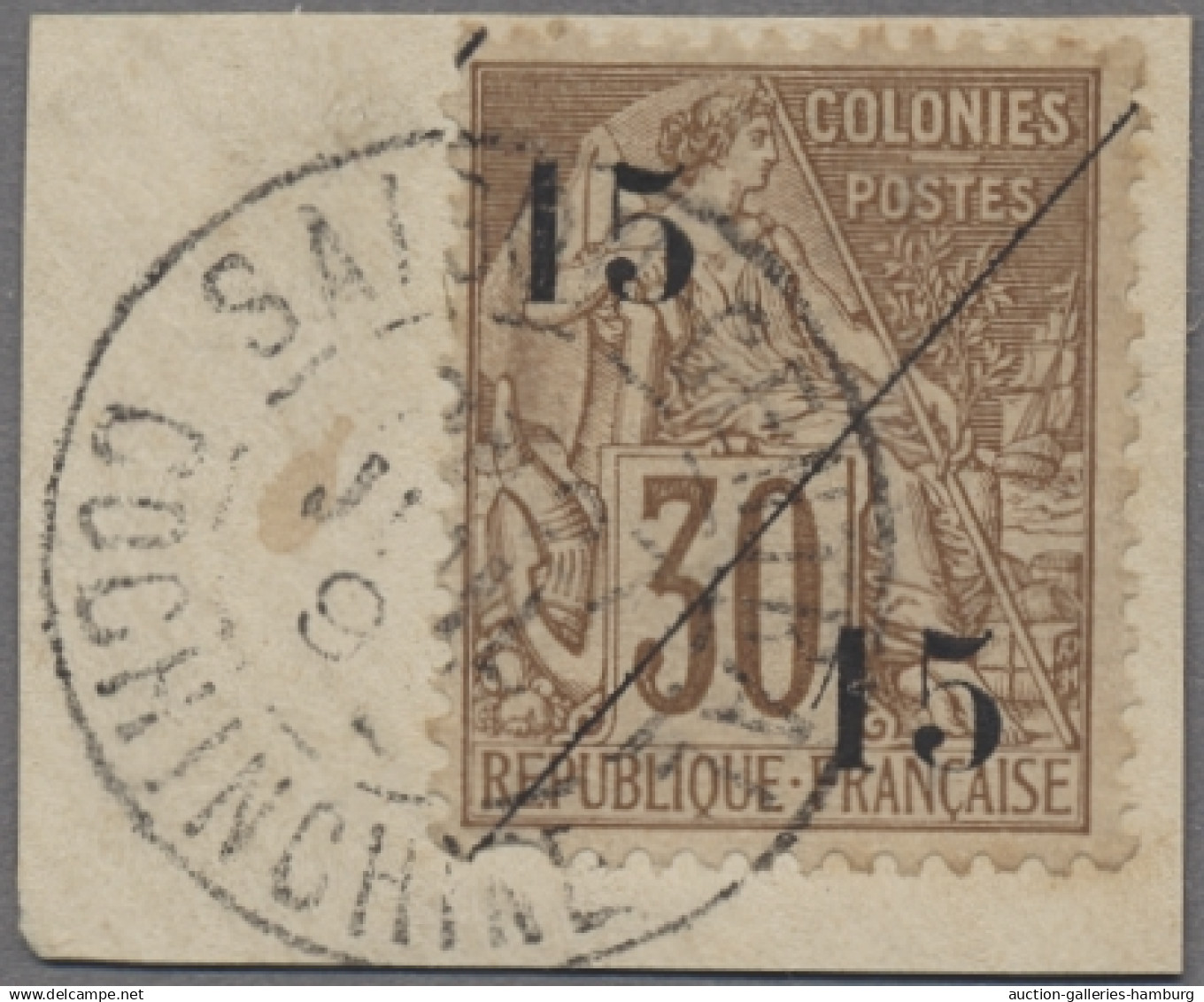 Cochinchina: 1886, Freimarken Kpl. (Nr.2 Mängel) Sowie Die Nicht Ausgegebene 15c - Altri & Non Classificati